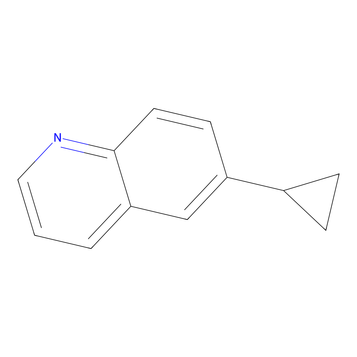 6-Cyclopropylquinoline molecular structure, CAS 1332365-30-6