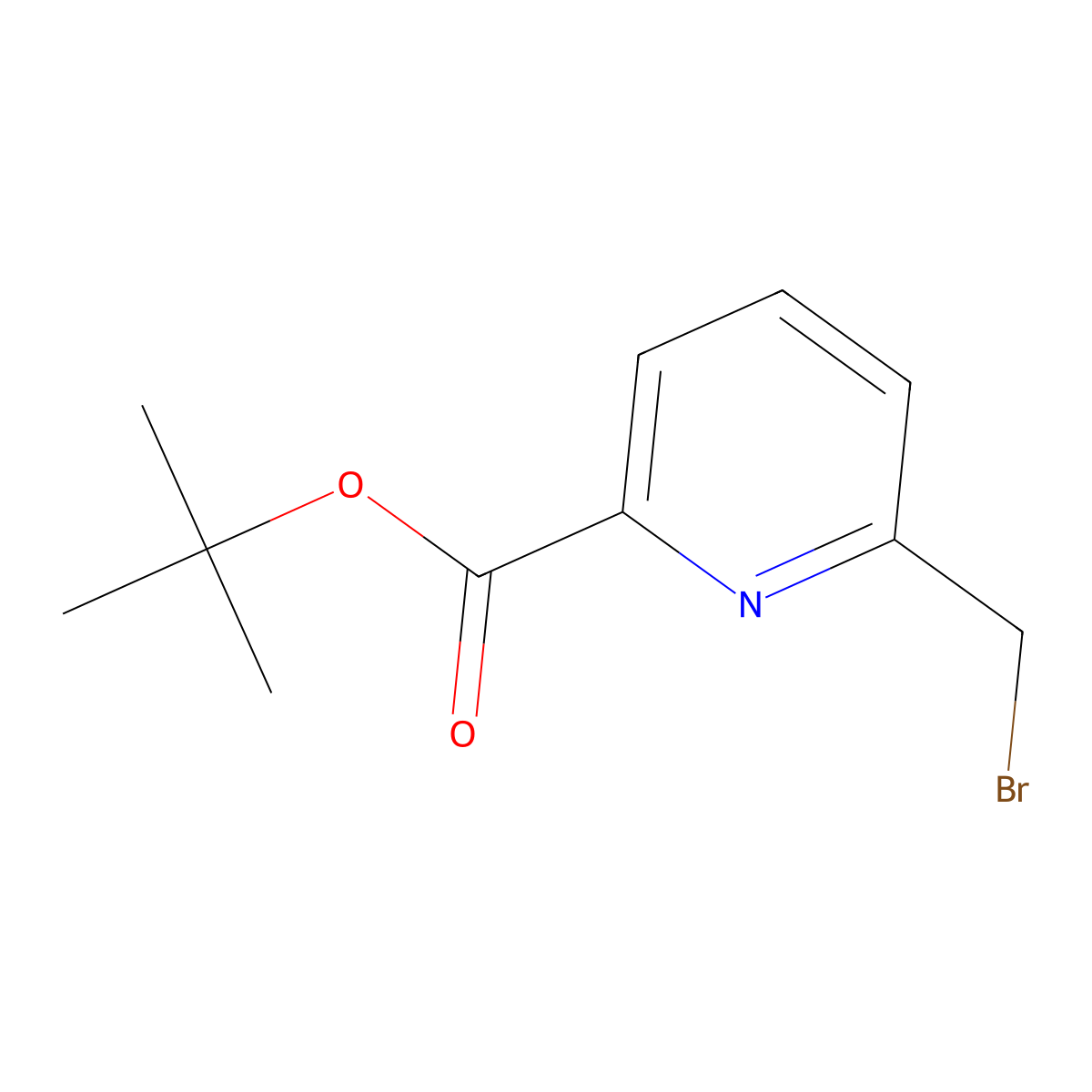 Tert-butyl 6-(bromomethyl)picolinate molecular structure, CAS 1332367-16-4
