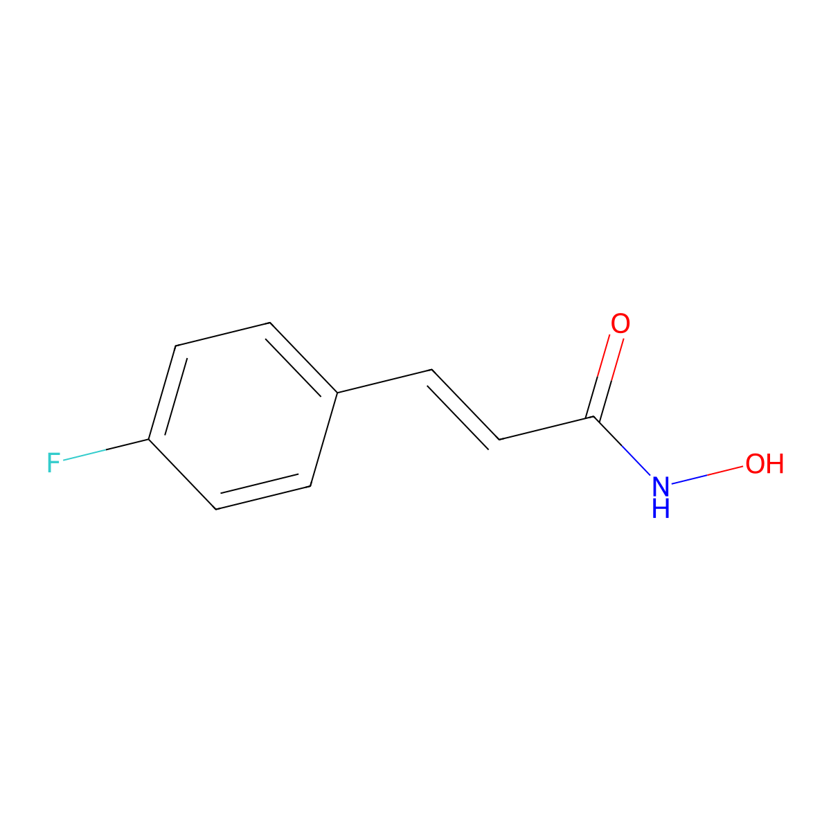 (2E)-3-(4-fluorophenyl)-N-hydroxyprop-2-enamide molecular structure, CAS 1332370-04-3