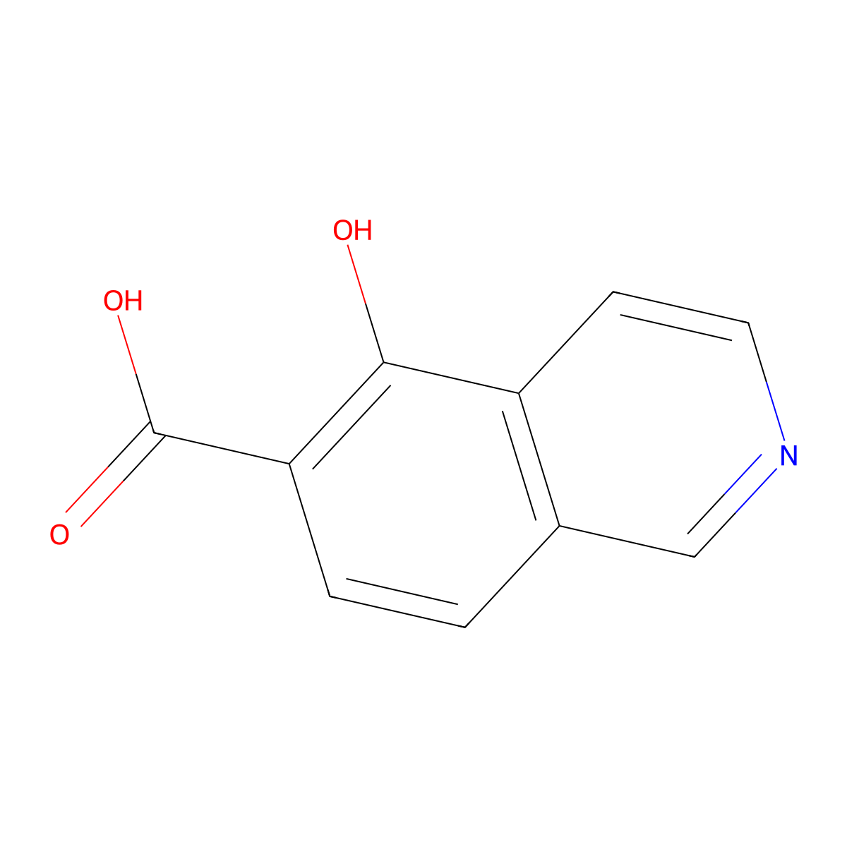 5-Hydroxy-6-isoquinolinecarboxylic acid molecular structure, CAS 1332370-65-6