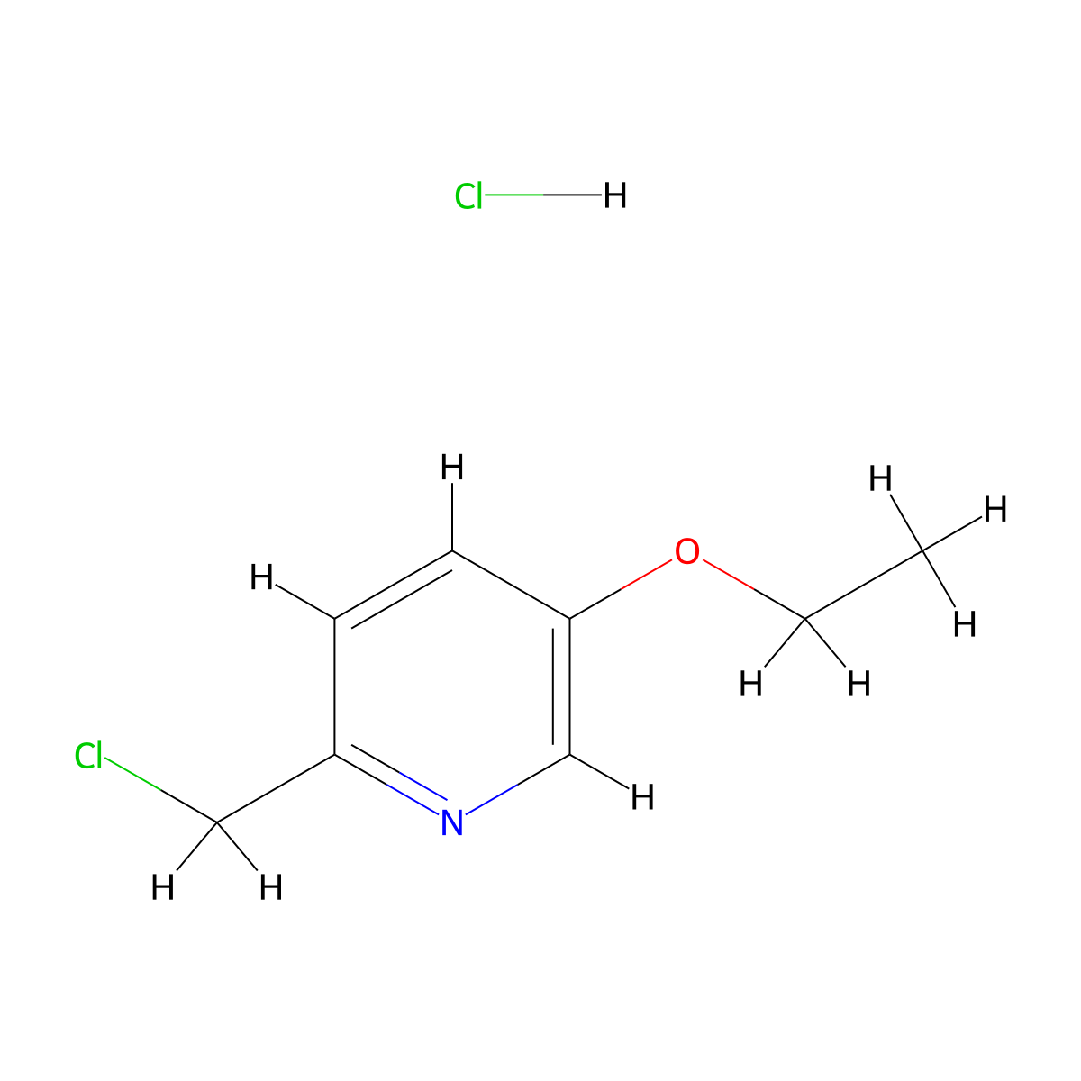 2-(Chloromethyl)-5-ethoxypyridine hydrochloride molecular structure, CAS 133238-81-0