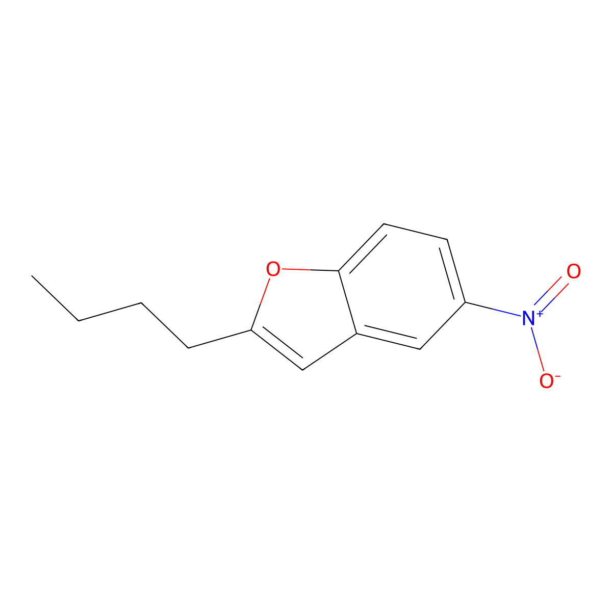 2-Butyl-5-nitrobenzofuran molecular structure, CAS 133238-87-6