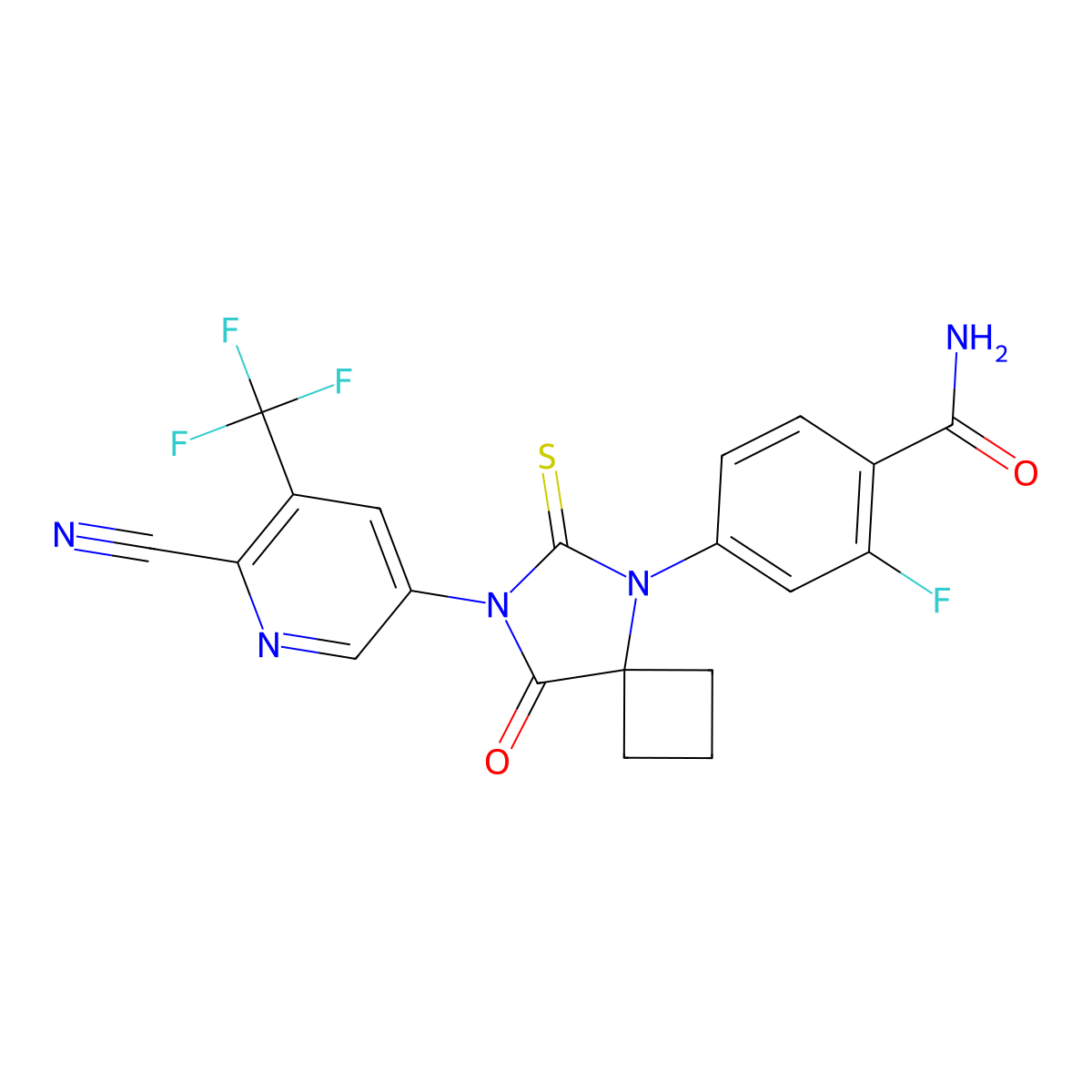 N-Desmethylapalutamide molecular structure, CAS 1332391-11-3