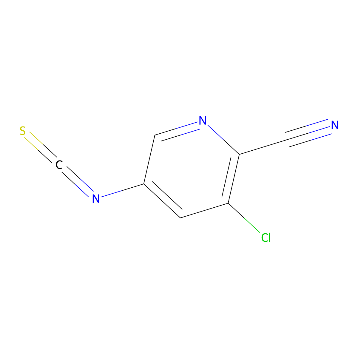 3-Chloro-5-isothiocyanatopicolinonitrile molecular structure, CAS 1332392-00-3