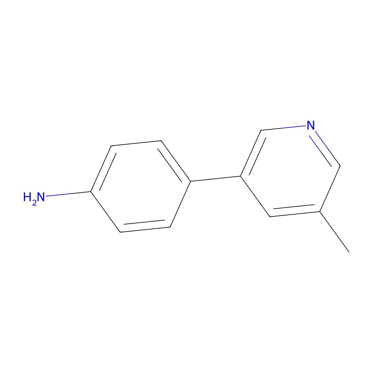 4-(5-Methyl-3-pyridinyl)benzenamine molecular structure, CAS 1332392-83-2