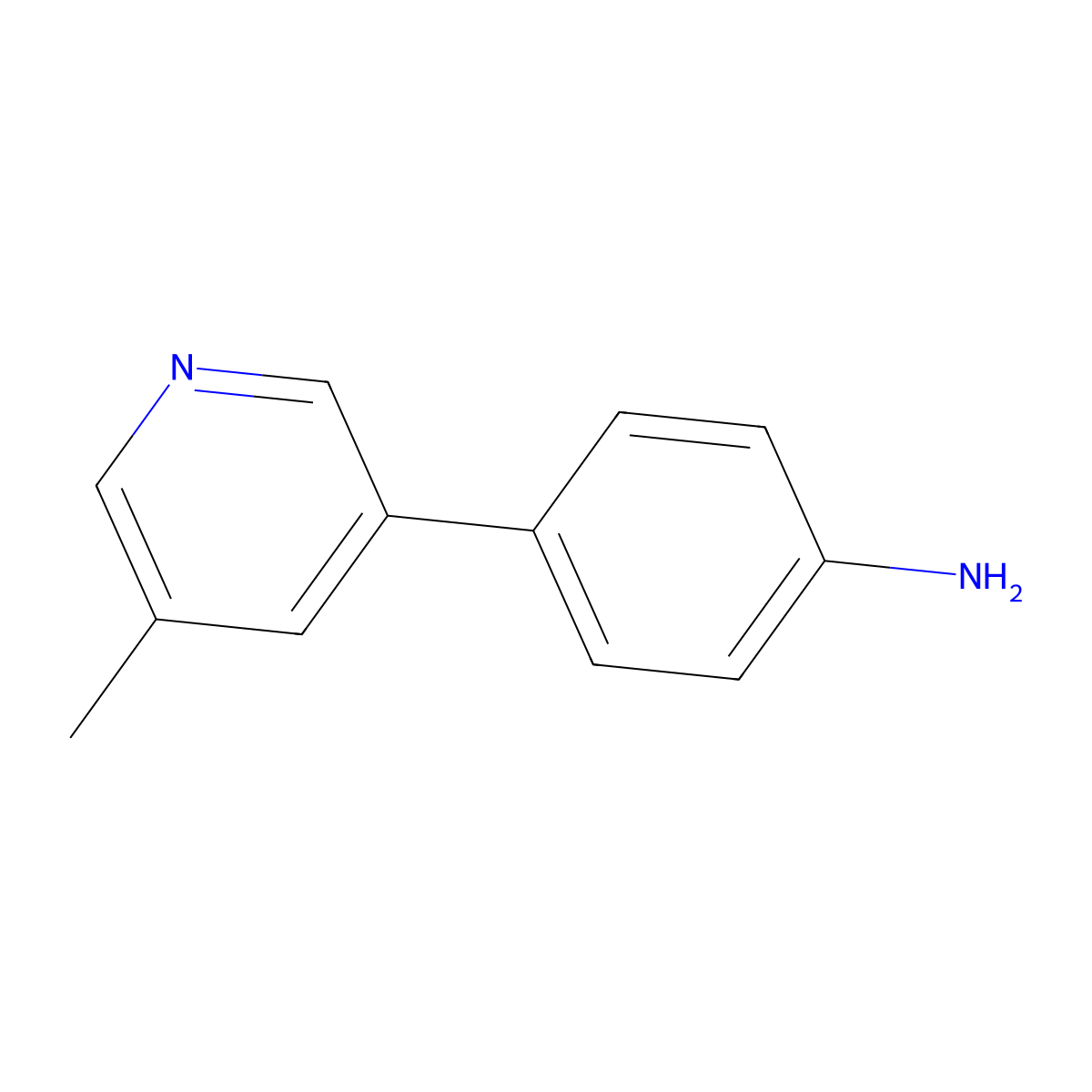 4-(5-Methyl-3-pyridinyl)benzenamine molecular structure, CAS 1332392-83-2