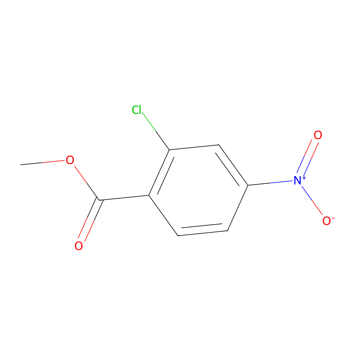 Methyl 2-chloro-4-nitrobenzoate molecular structure, CAS 13324-11-3