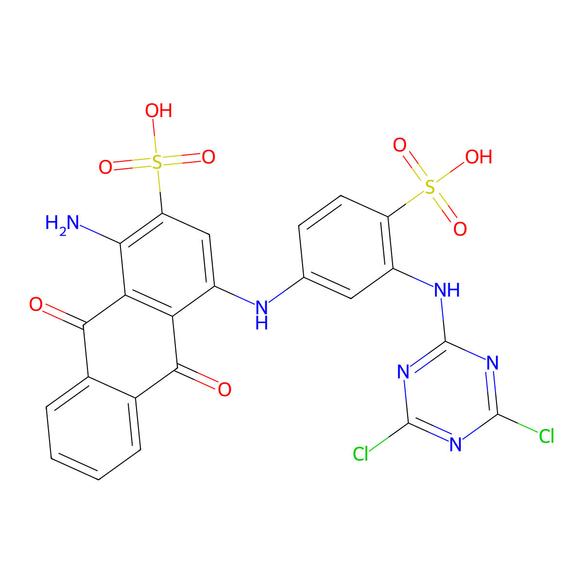 Reactive Blue 4 molecular structure, CAS 13324-20-4
