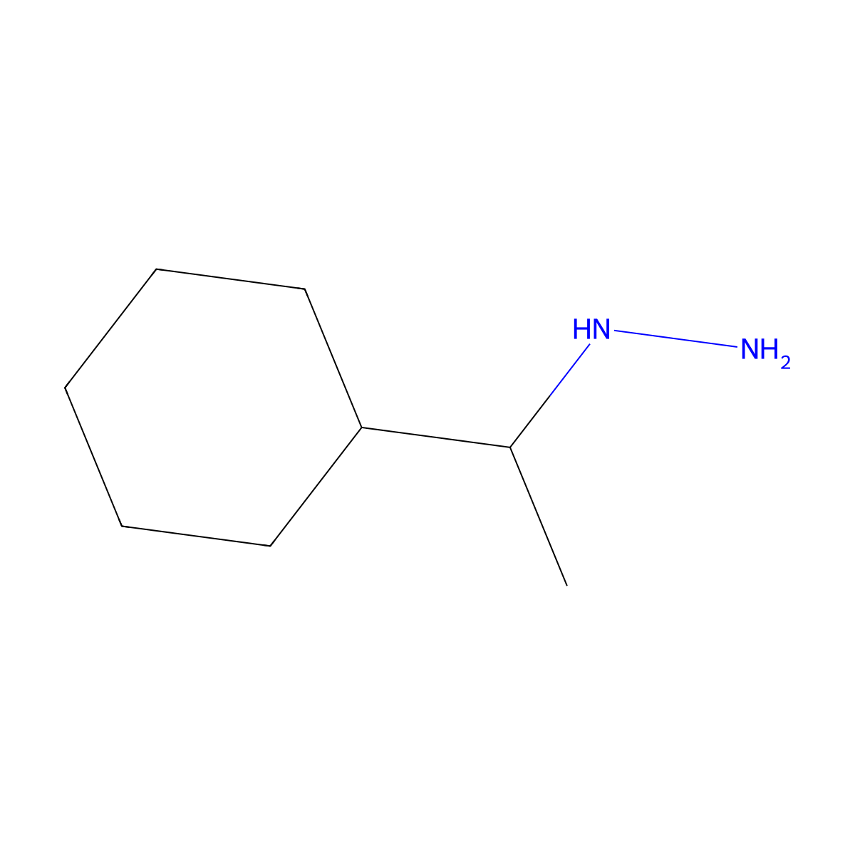 (1-Cyclohexylethyl)hydrazine molecular structure, CAS 13324-55-5