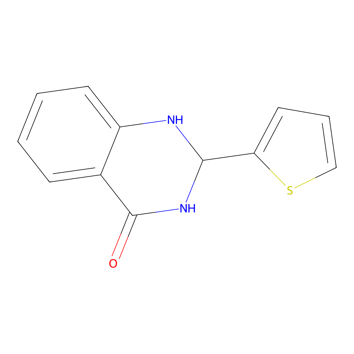 2-thiophen-2-yl-2,3-dihydro-1H-quinazolin-4-one molecular structure, CAS 13324-83-9