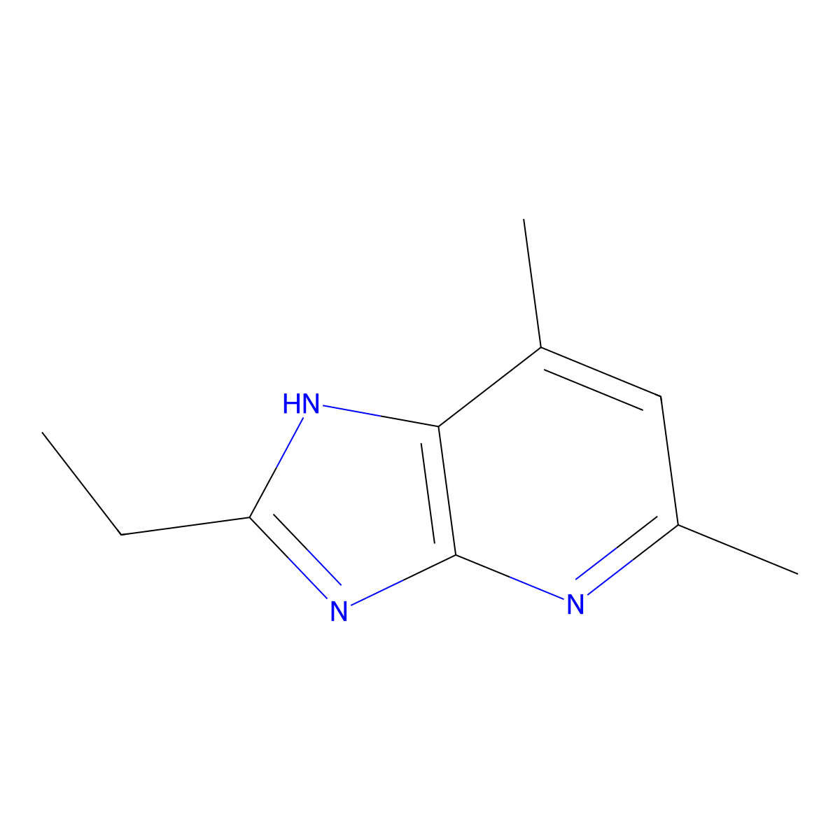 2,6-Dimethyl-8-ethyl-1-deazapurine molecular structure, CAS 133240-06-9