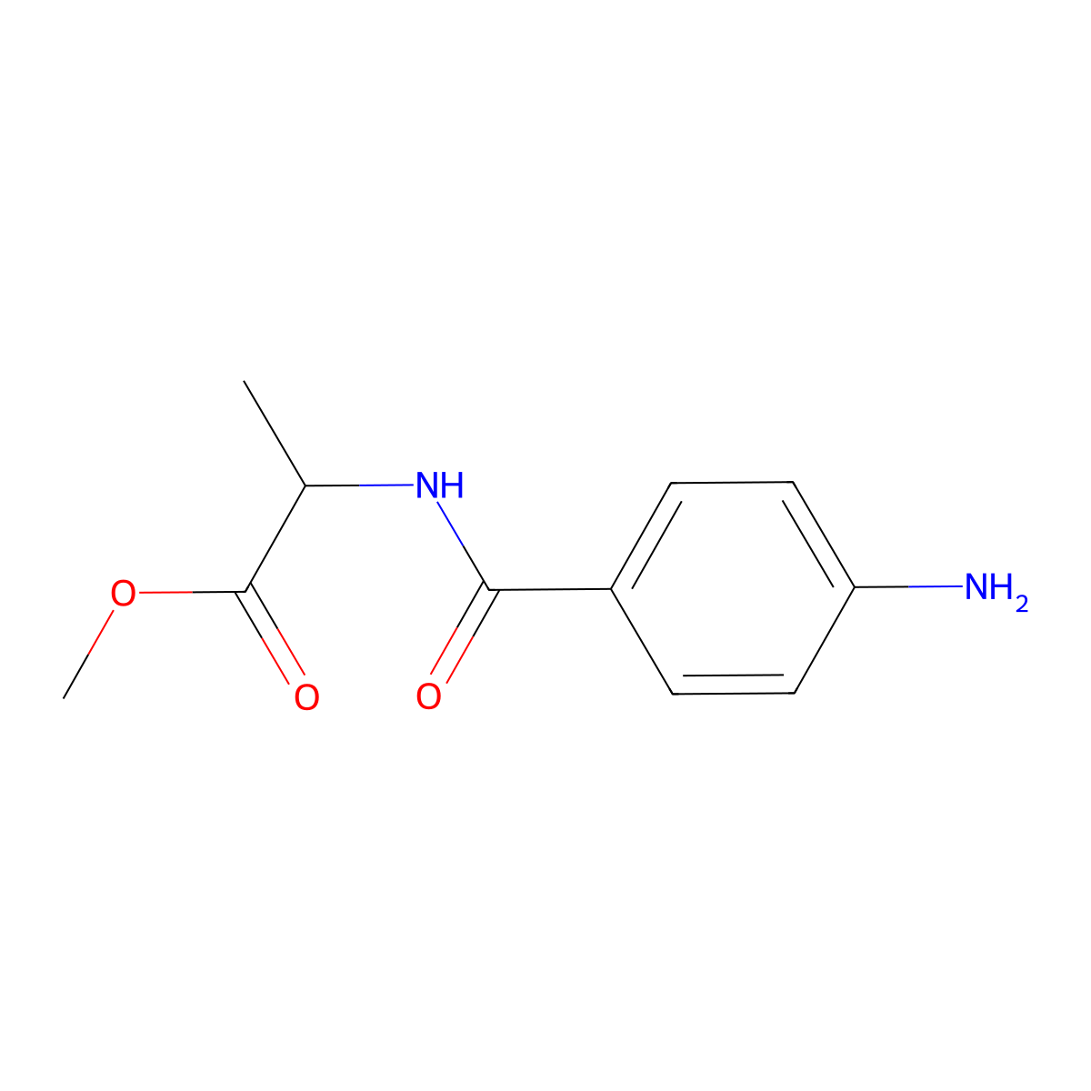 Methyl 2-[(4-aminophenyl)formamido]propanoate molecular structure, CAS 1332452-47-7