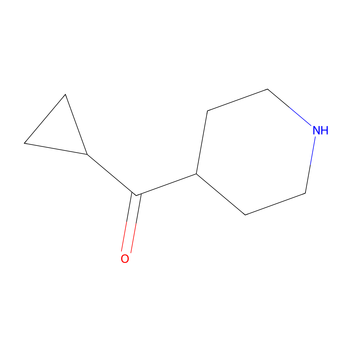 Cyclopropyl(piperidin-4-yl)methanone molecular structure, CAS 1332455-35-2