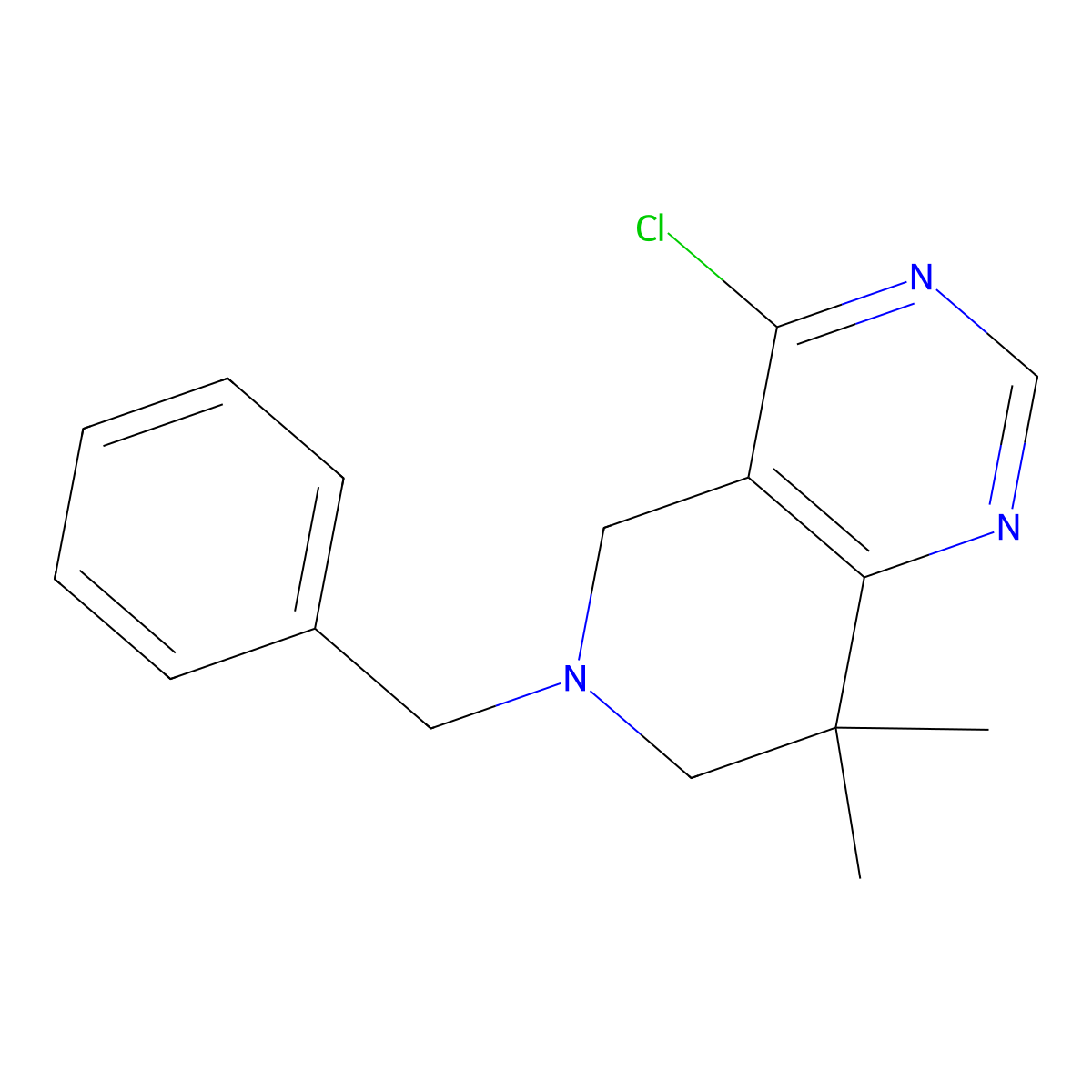 6-Benzyl-4-chloro-8,8-dimethyl-5,6,7,8-tetrahydropyrido[4,3-D]pyrimidine molecular structure, CAS 1332455-40-9