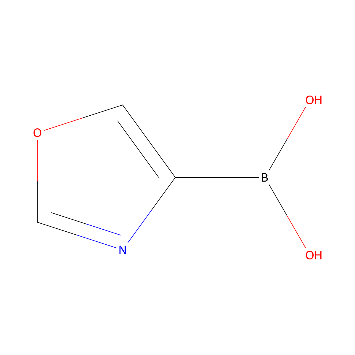 Oxazol-4-ylboronic acid molecular structure, CAS 1332457-86-9