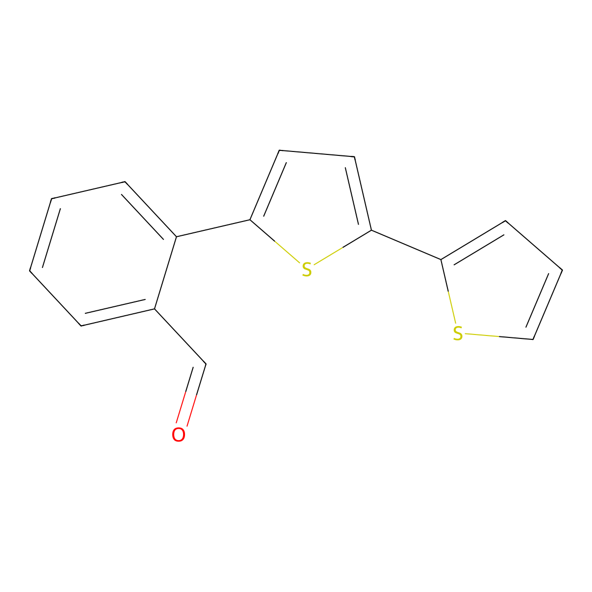 2-[2,2'-Bithiophen]-5-ylbenzaldehyde molecular structure, CAS 1332462-22-2