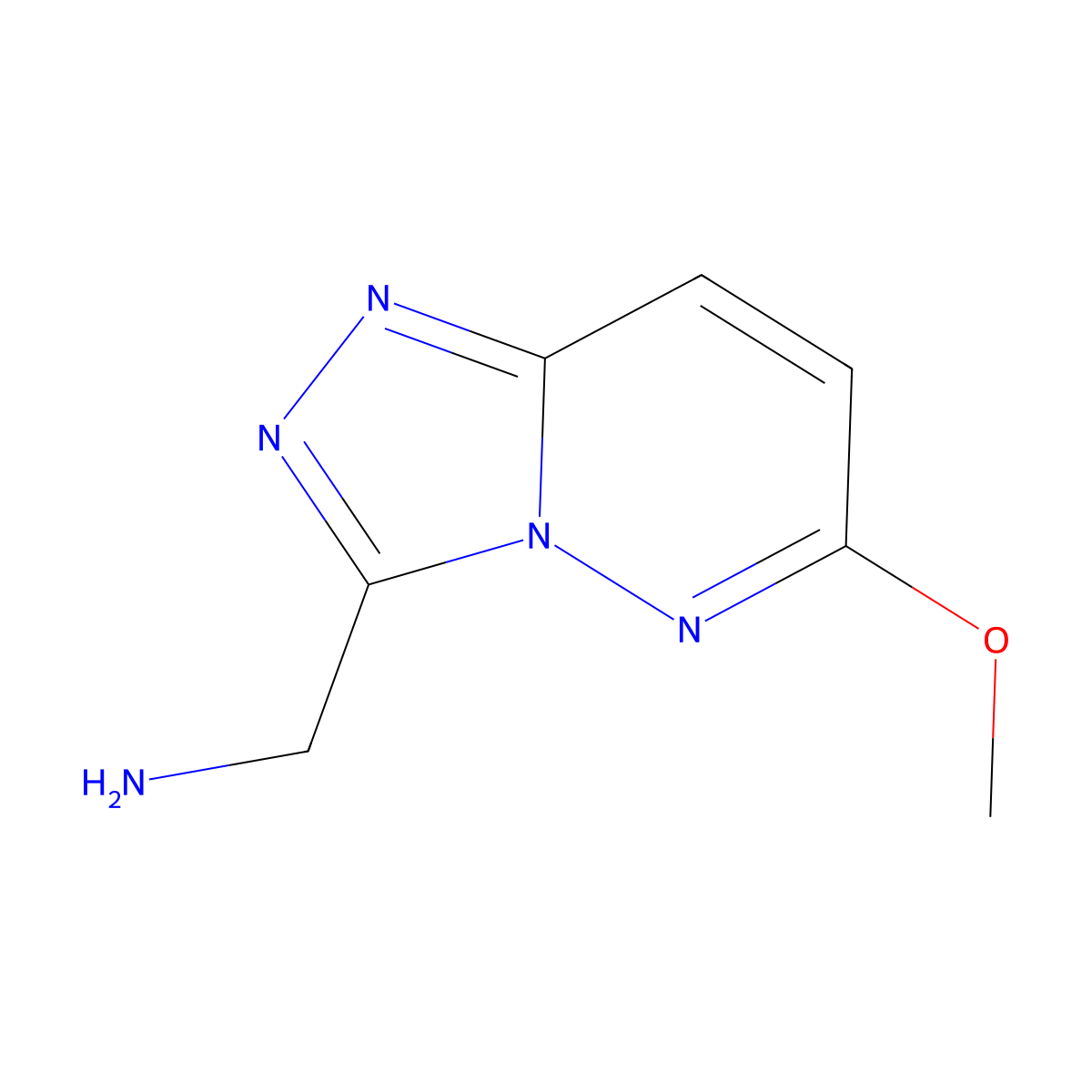 {6-Methoxy-[1,2,4]triazolo[4,3-b]pyridazin-3-yl}methanamine molecular structure, CAS 1332492-79-1