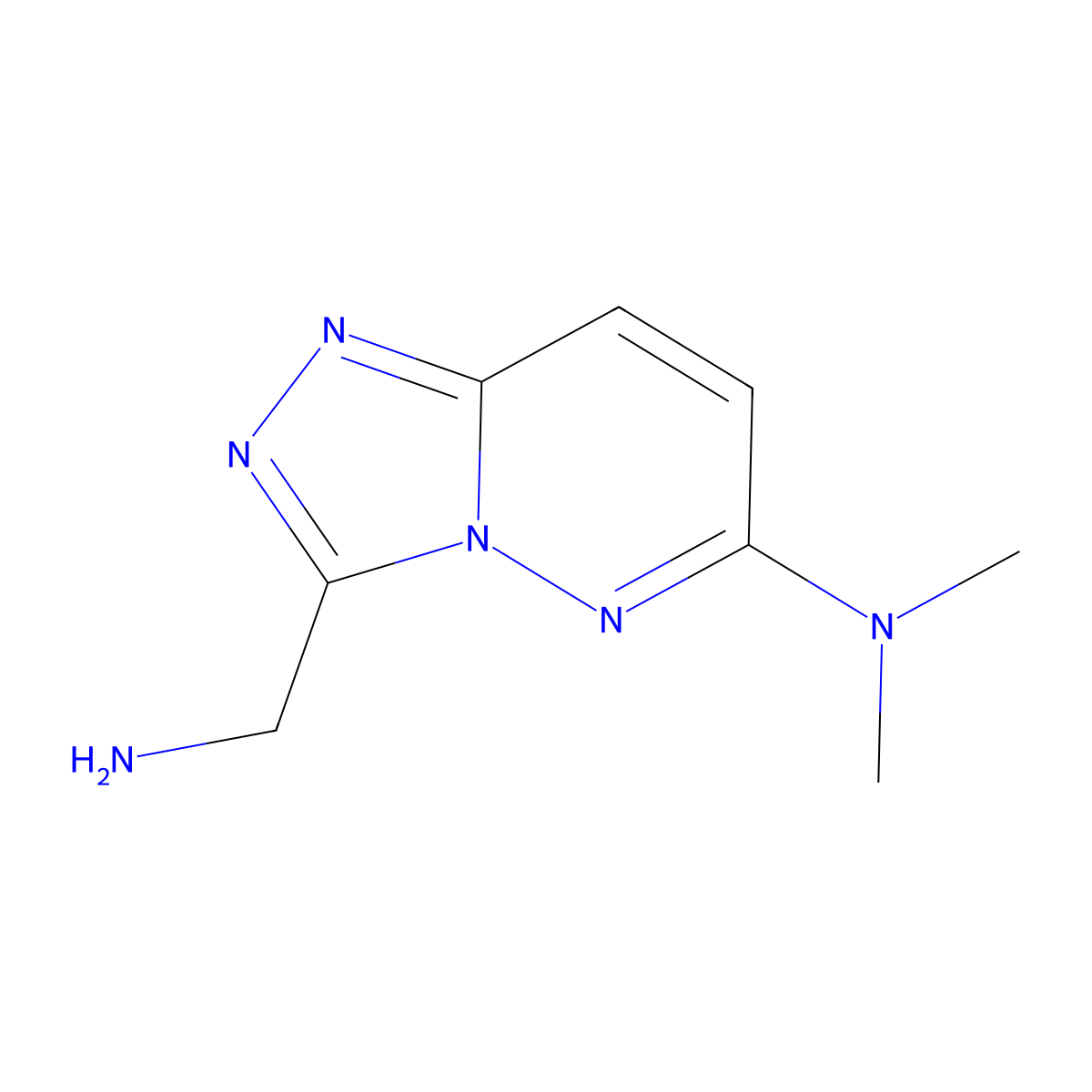 3-(aminomethyl)-N,N-dimethyl-[1,2,4]triazolo[4,3-b]pyridazin-6-amine molecular structure, CAS 1332492-81-5