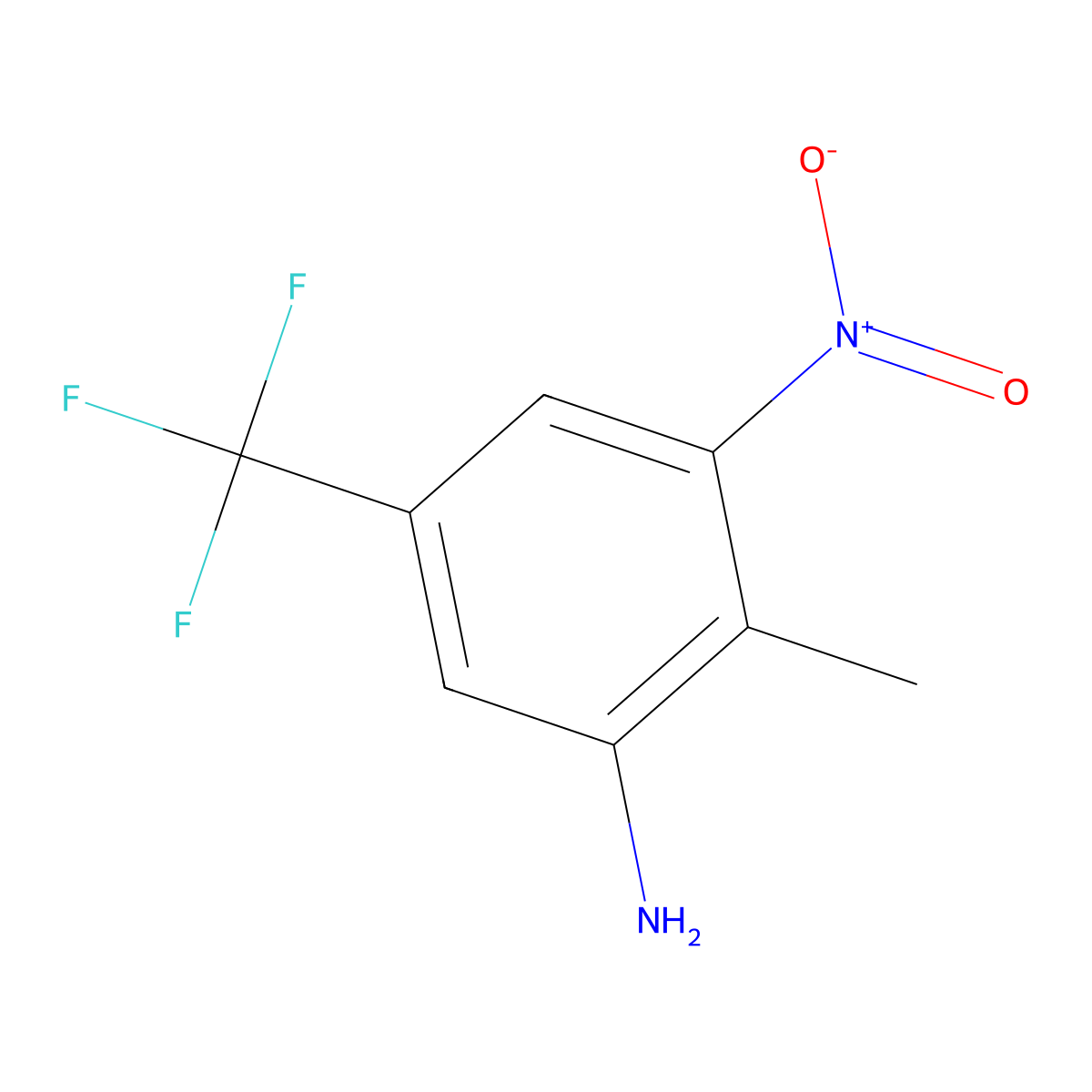2-Methyl-3-nitro-5-(trifluoromethyl)aniline molecular structure, CAS 1332492-84-8
