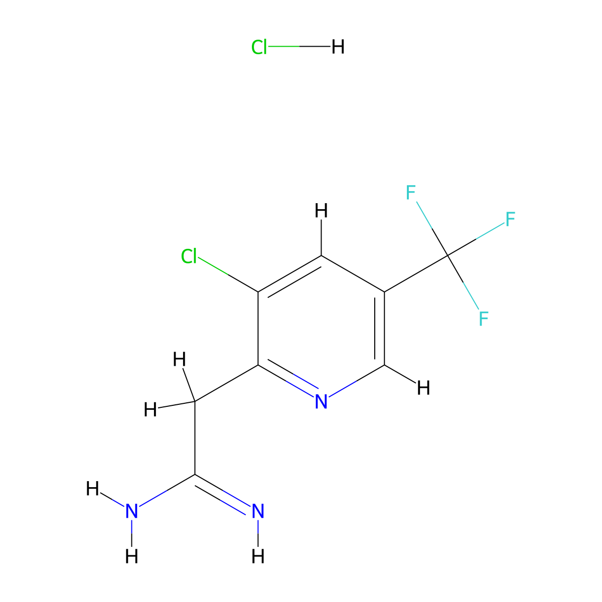 2-(3-Chloro-5-trifluoromethyl-pyridin-2-yl)-acetamidine; hydrochloride molecular structure, CAS 1332495-31-4