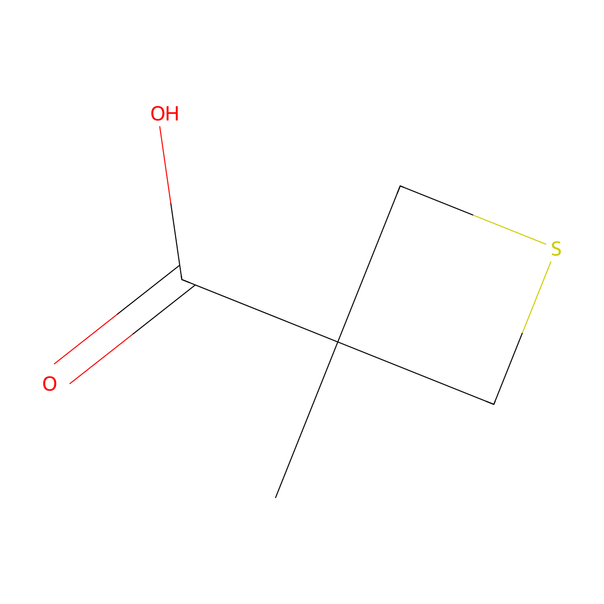 3-Methylthietane-3-carboxylic acid molecular structure, CAS 1332495-32-5