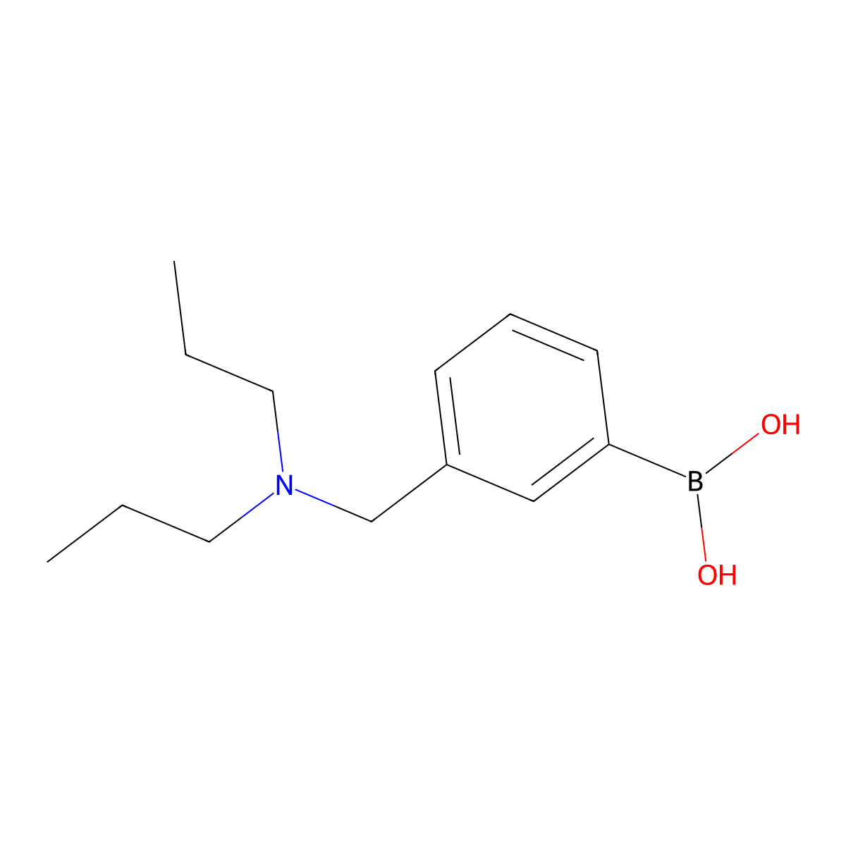 (3-((Dipropylamino)methyl)phenyl)boronic acid molecular structure, CAS 1332503-87-3