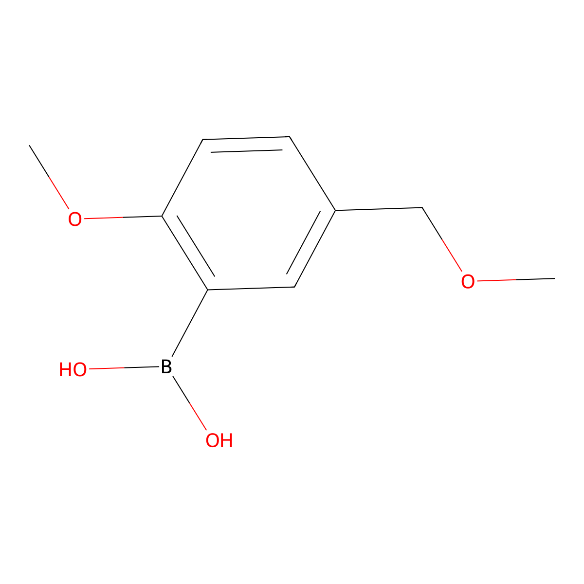 2-Methoxy-5-(methoxymethyl)phenylboronic acid molecular structure, CAS 1332504-32-1
