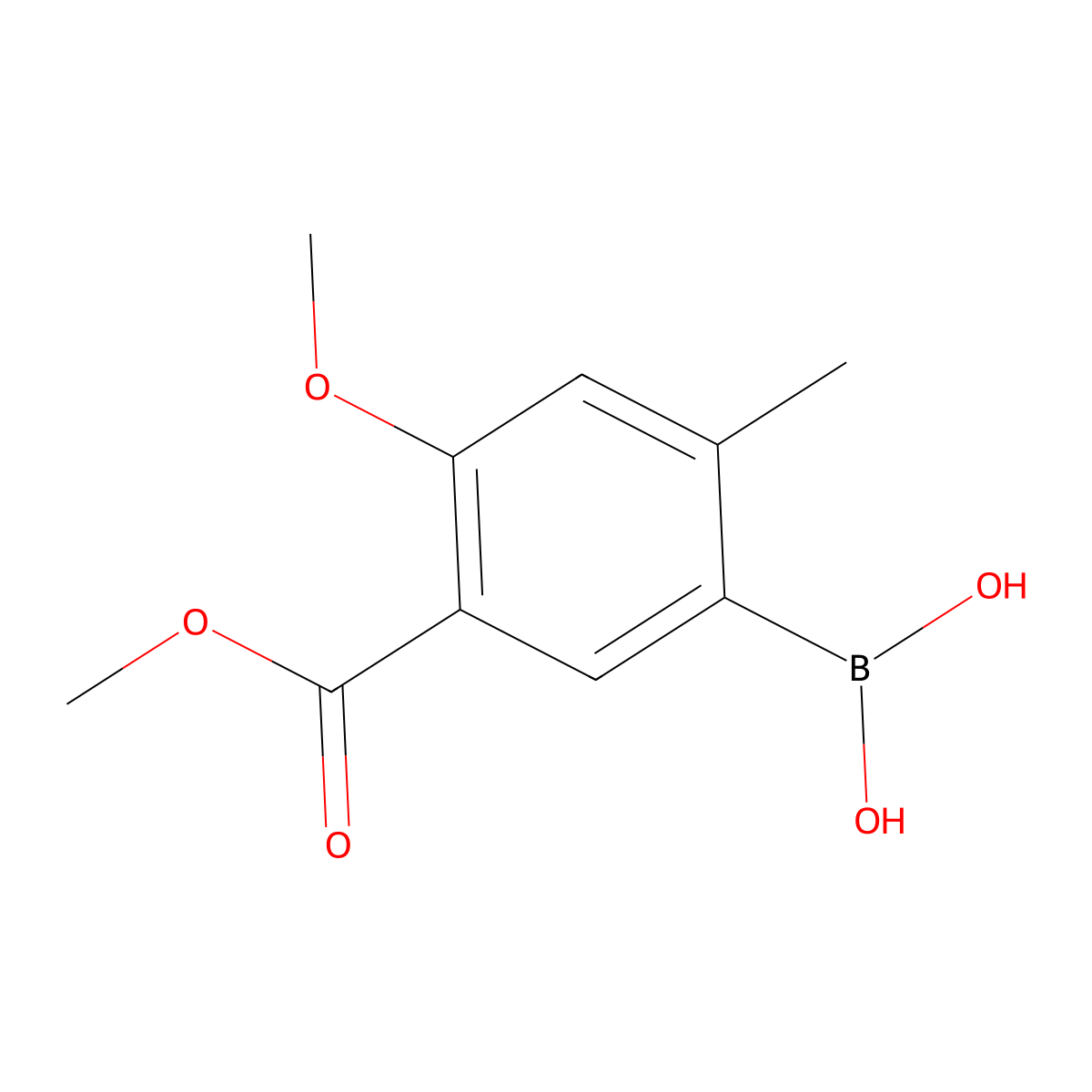 (4-Methoxy-5-(methoxycarbonyl)-2-methylphenyl)boronic acid molecular structure, CAS 1332519-32-0