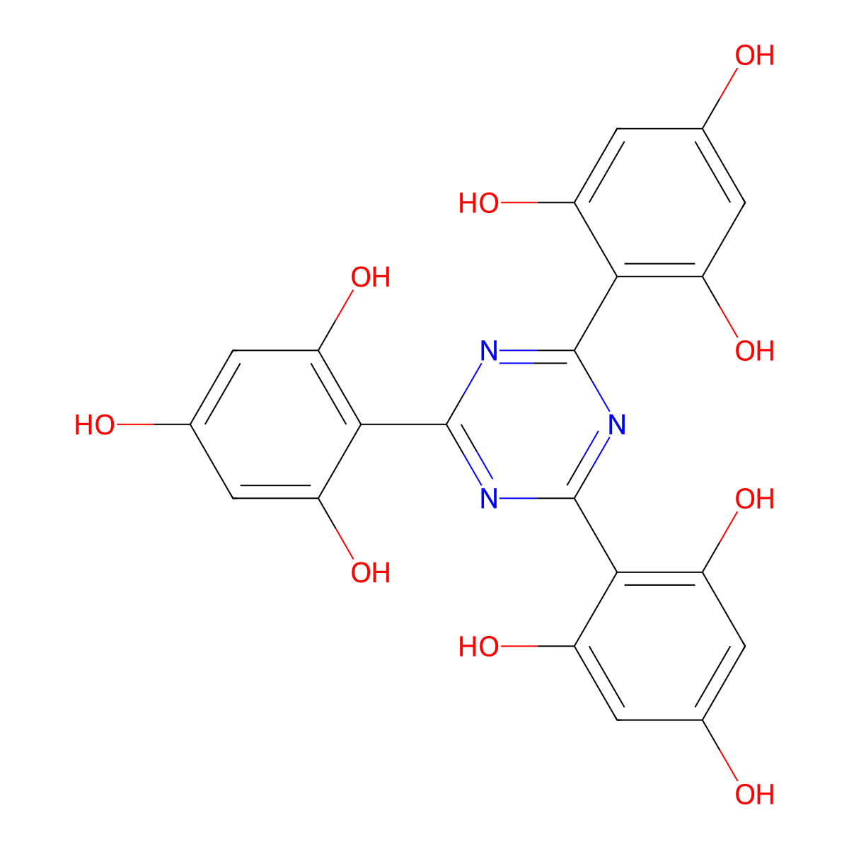 2,2',2''-(1,3,5-Triazine-2,4,6-triyl)tris[1,3,5-benzenetriol] molecular structure, CAS 1332525-85-5