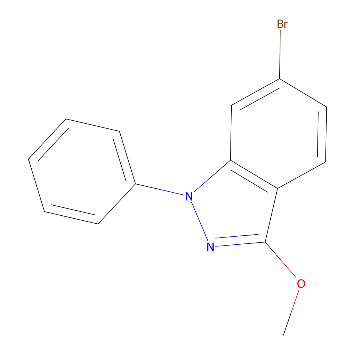 6-Bromo-3-methoxy-1-phenyl-1H-indazole molecular structure, CAS 1332527-03-3