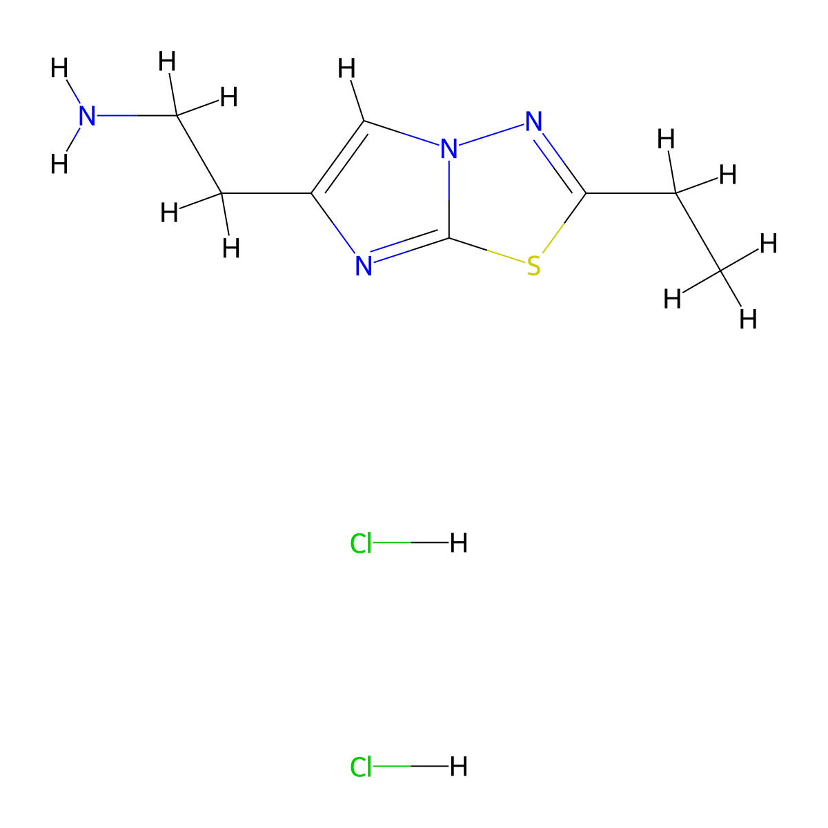 [2-(2-Ethylimidazo[2,1-b][1,3,4]thiadiazol-6-yl)ethyl]amine dihydrochloride molecular structure, CAS 1332528-50-3