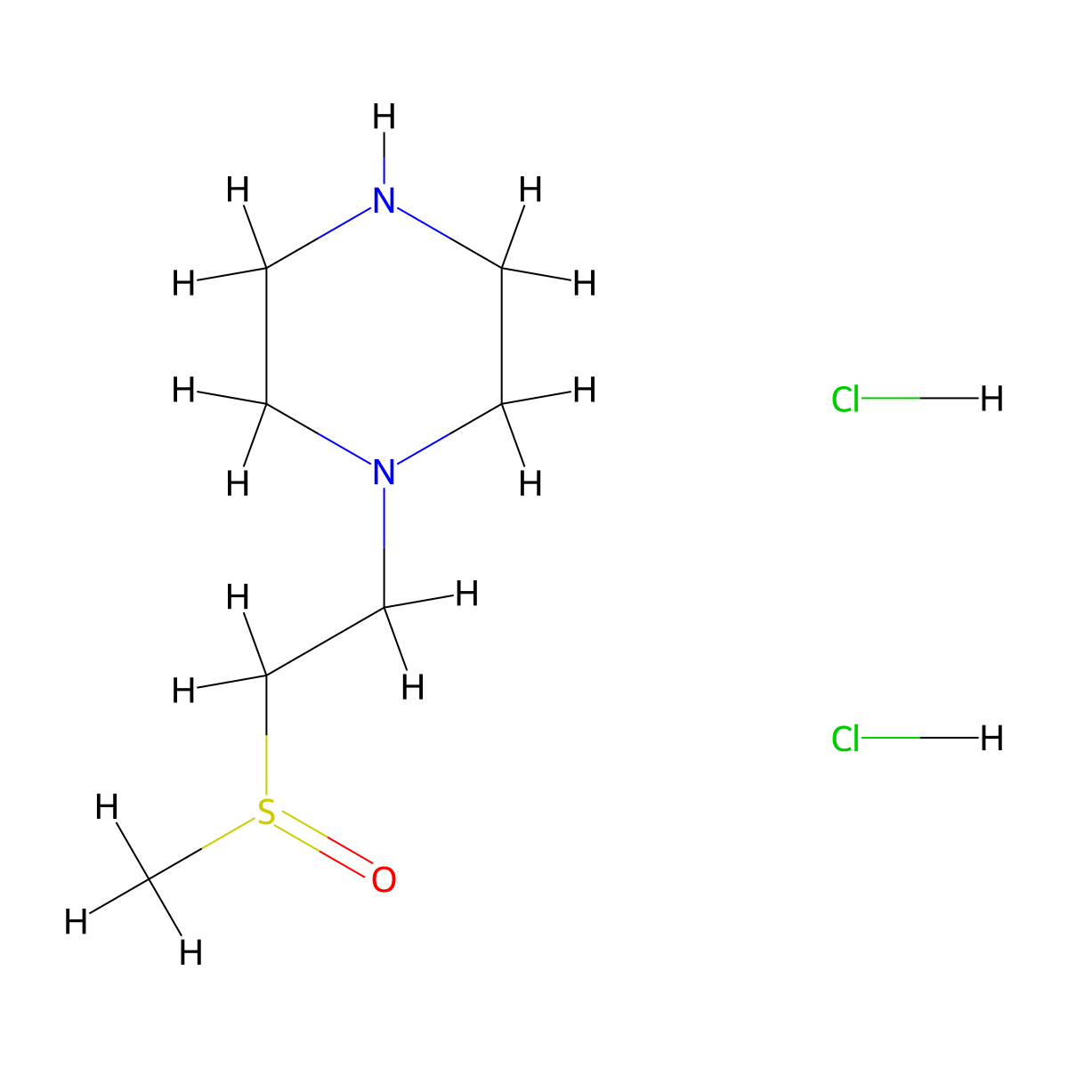 1-(2-Methanesulfinylethyl)piperazine dihydrochloride molecular structure, CAS 1332528-51-4