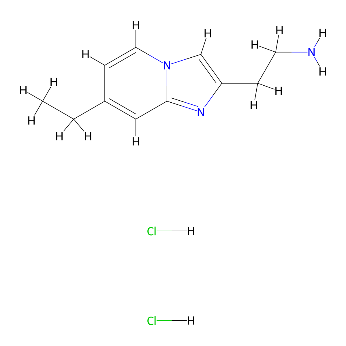 [2-(7-Ethylimidazo[1,2-a]pyridin-2-yl)ethyl]amine dihydrochloride molecular structure, CAS 1332528-54-7