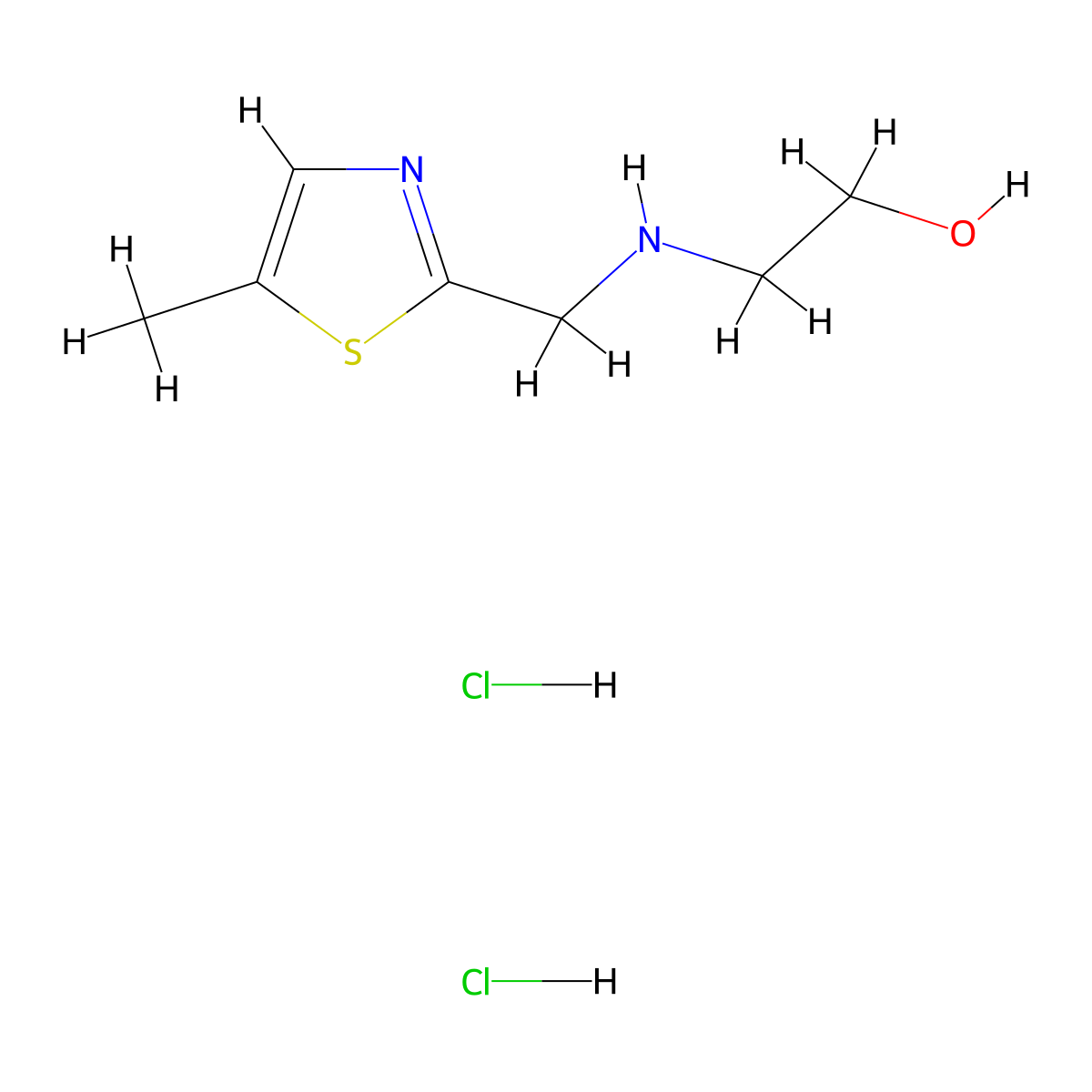 2-{[(5-Methyl-1,3-thiazol-2-yl)methyl]-amino}ethanol dihydrochloride molecular structure, CAS 1332528-60-5