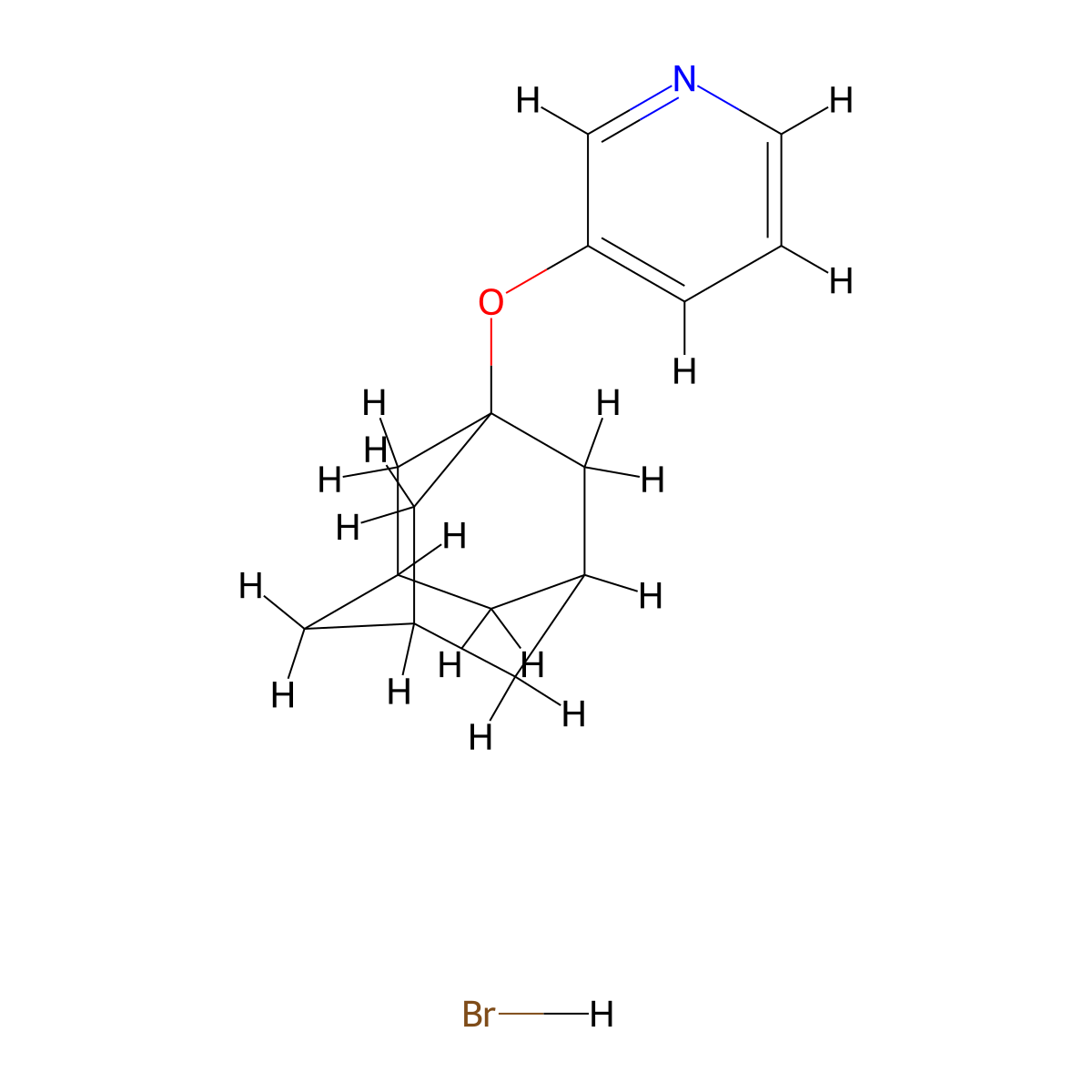 3-(1-Adamantyloxy)pyridine hydrobromide molecular structure, CAS 1332528-74-1