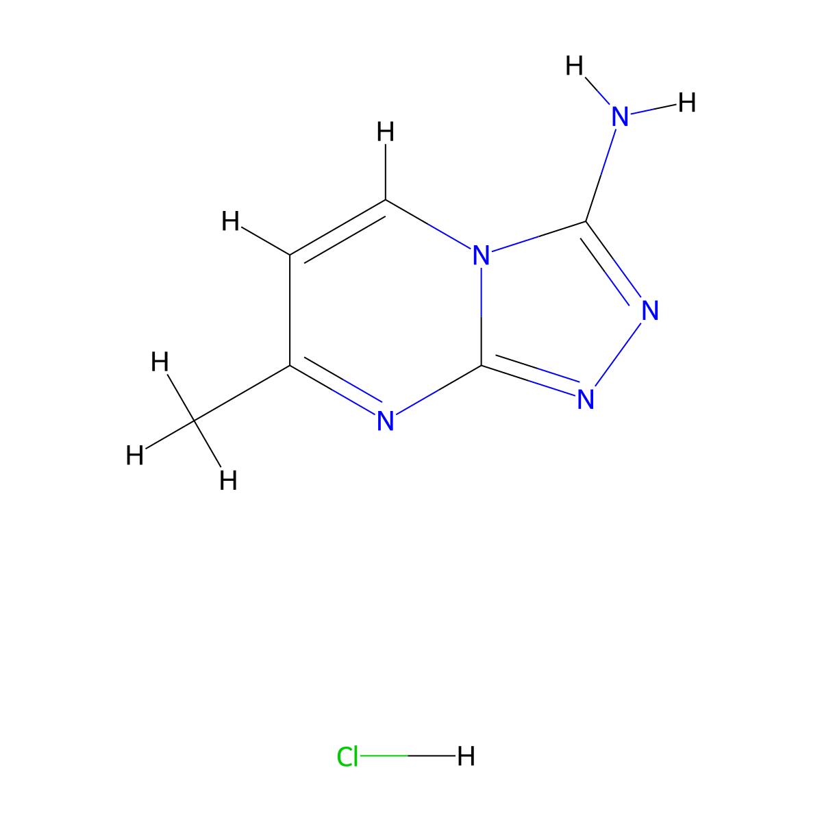 7-Methyl[1,2,4]triazolo[4,3-A]pyrimidin-3-amine hydrochloride molecular structure, CAS 1332528-80-9