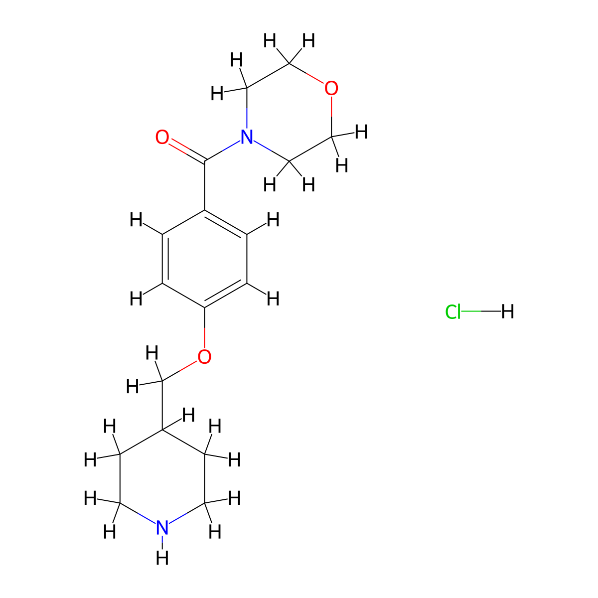4-[4-(Piperidin-4-ylmethoxy)benzoyl]morpholinehydrochloride molecular structure, CAS 1332528-87-6