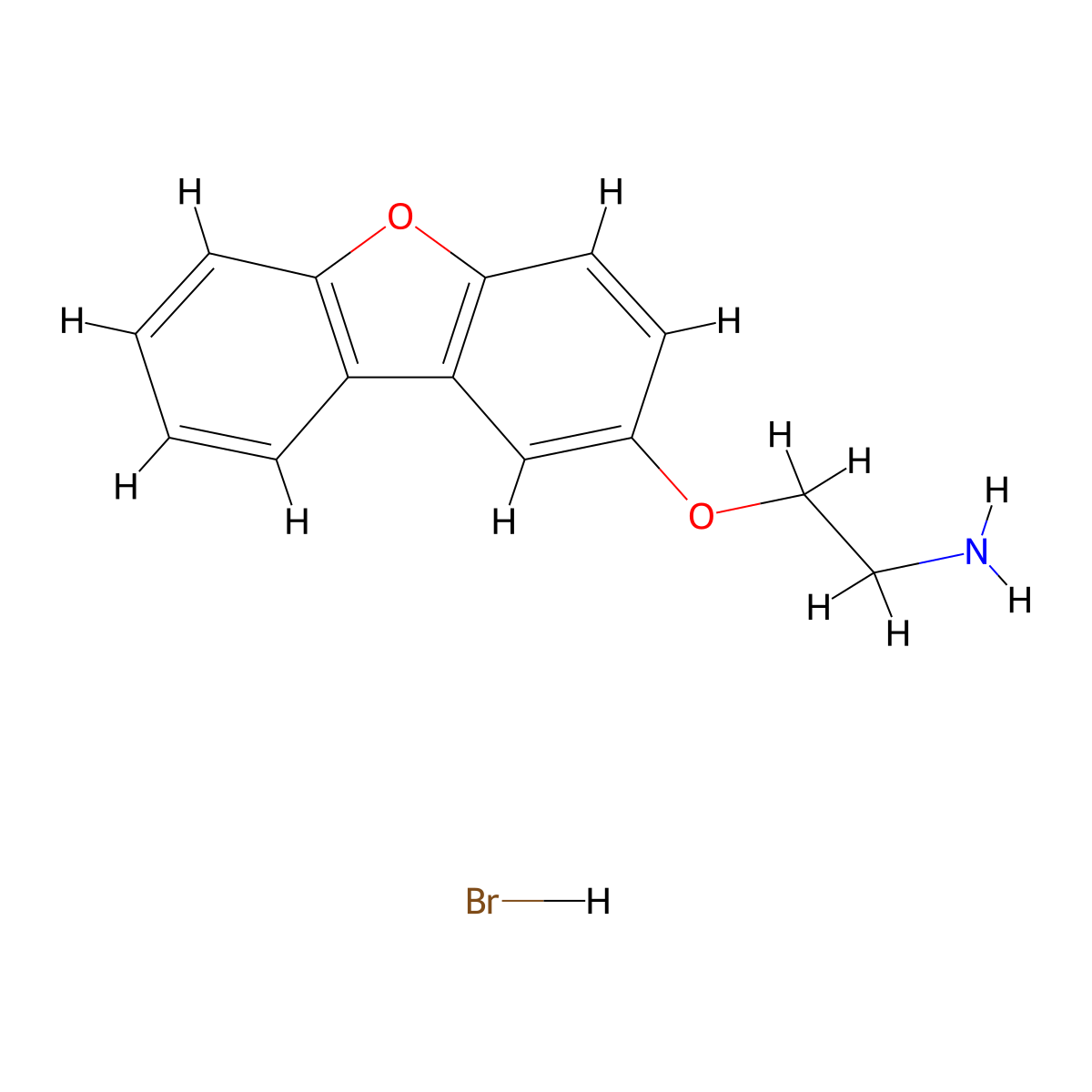 2-(Dibenzo[b,d]furan-2-yloxy)ethanamine hydrobromide molecular structure, CAS 1332528-98-9