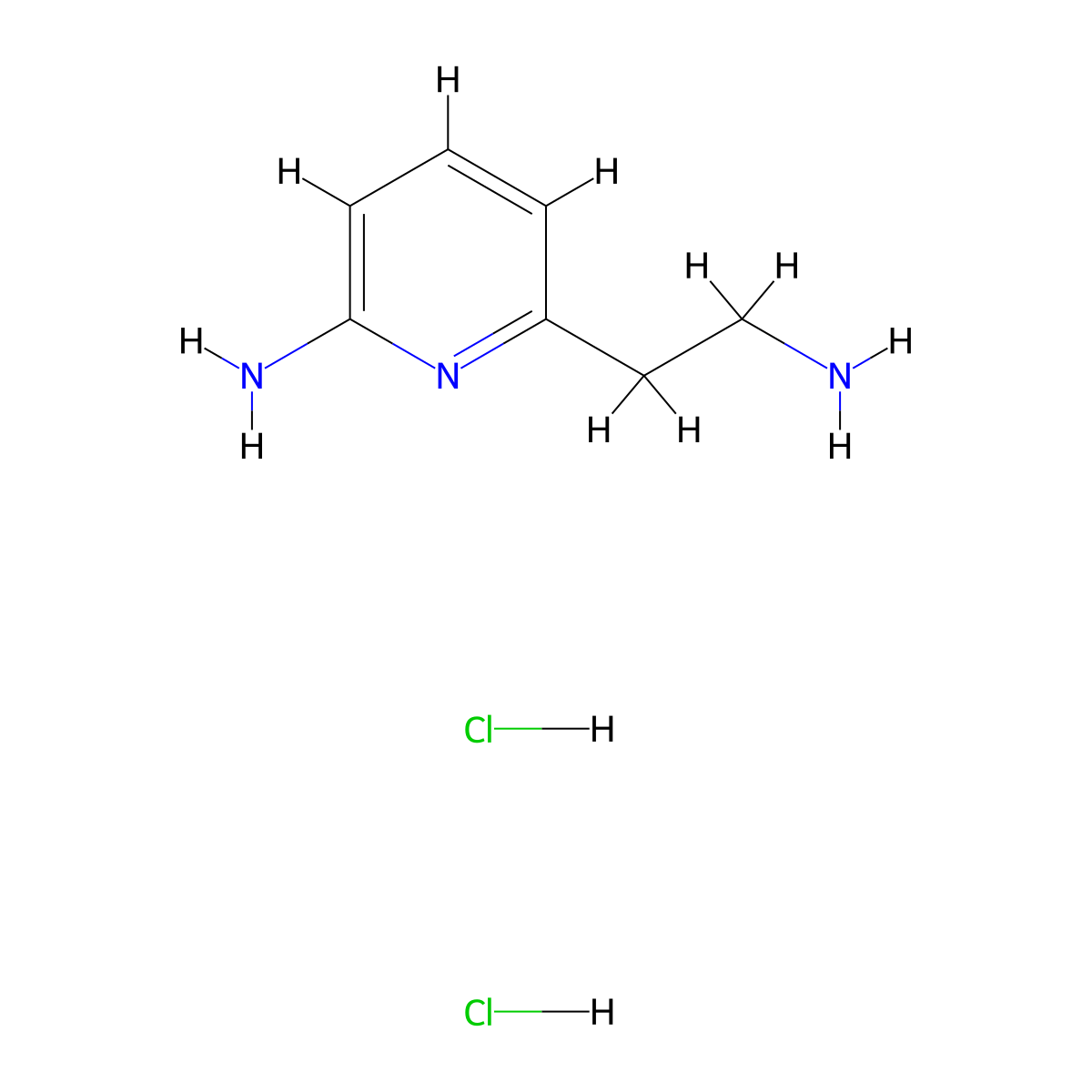 6-(2-Aminoethyl)pyridin-2-amine dihydrochloride molecular structure, CAS 1332529-09-5