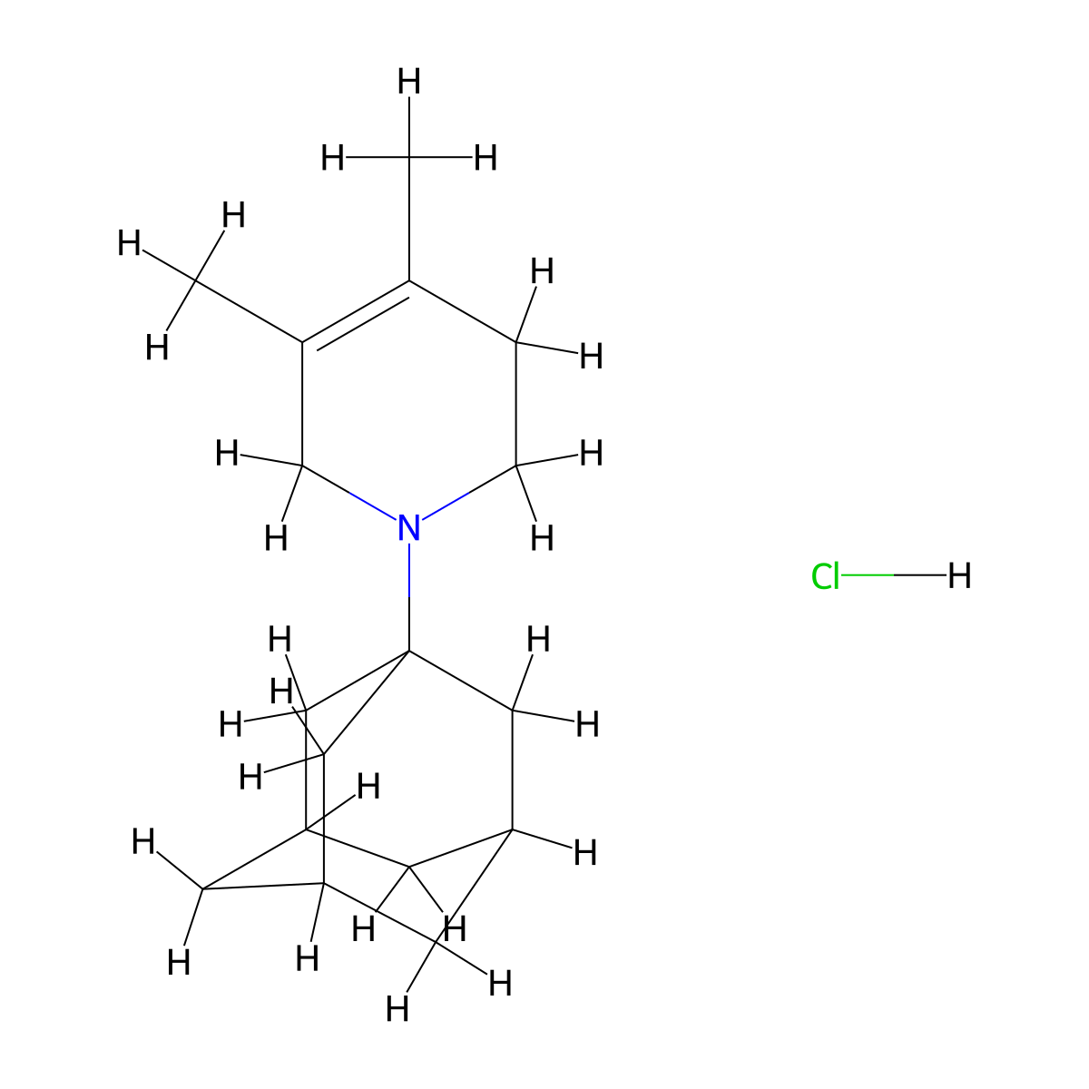 1-(1-Adamantyl)-4,5-dimethyl-1,2,3,6-tetrahydropyridine hydrochloride molecular structure, CAS 1332529-14-2
