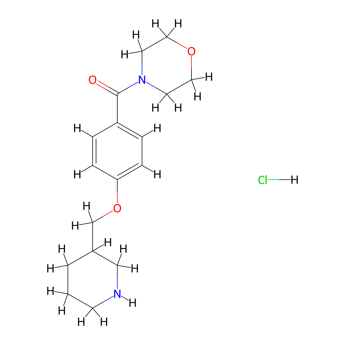 4-[4-(Piperidin-3-ylmethoxy)benzoyl]morpholinehydrochloride molecular structure, CAS 1332529-26-6