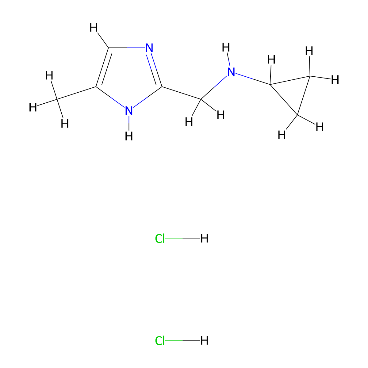 N-[(4-Methyl-1H-imidazol-2-yl)methyl]-cyclopropanamine dihydrochloride molecular structure, CAS 1332529-31-3