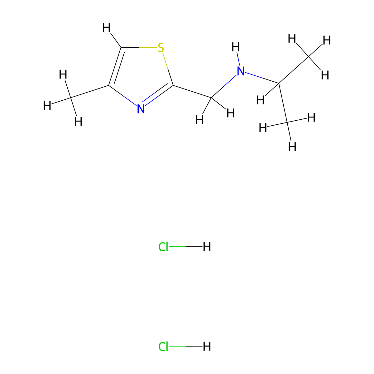 N-[(4-methyl-1,3-thiazol-2-yl)methyl]propan-2-amine dihydrochloride molecular structure, CAS 1332529-33-5
