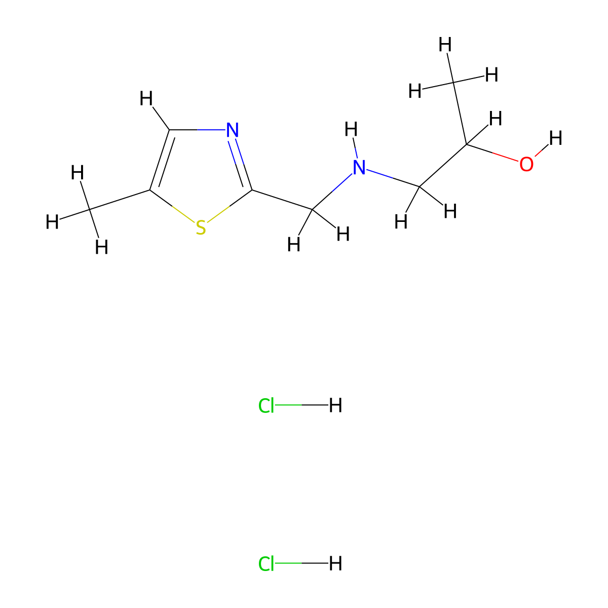 1-{[(5-Methyl-1,3-thiazol-2-yl)methyl]-amino}propan-2-ol dihydrochloride molecular structure, CAS 1332529-36-8