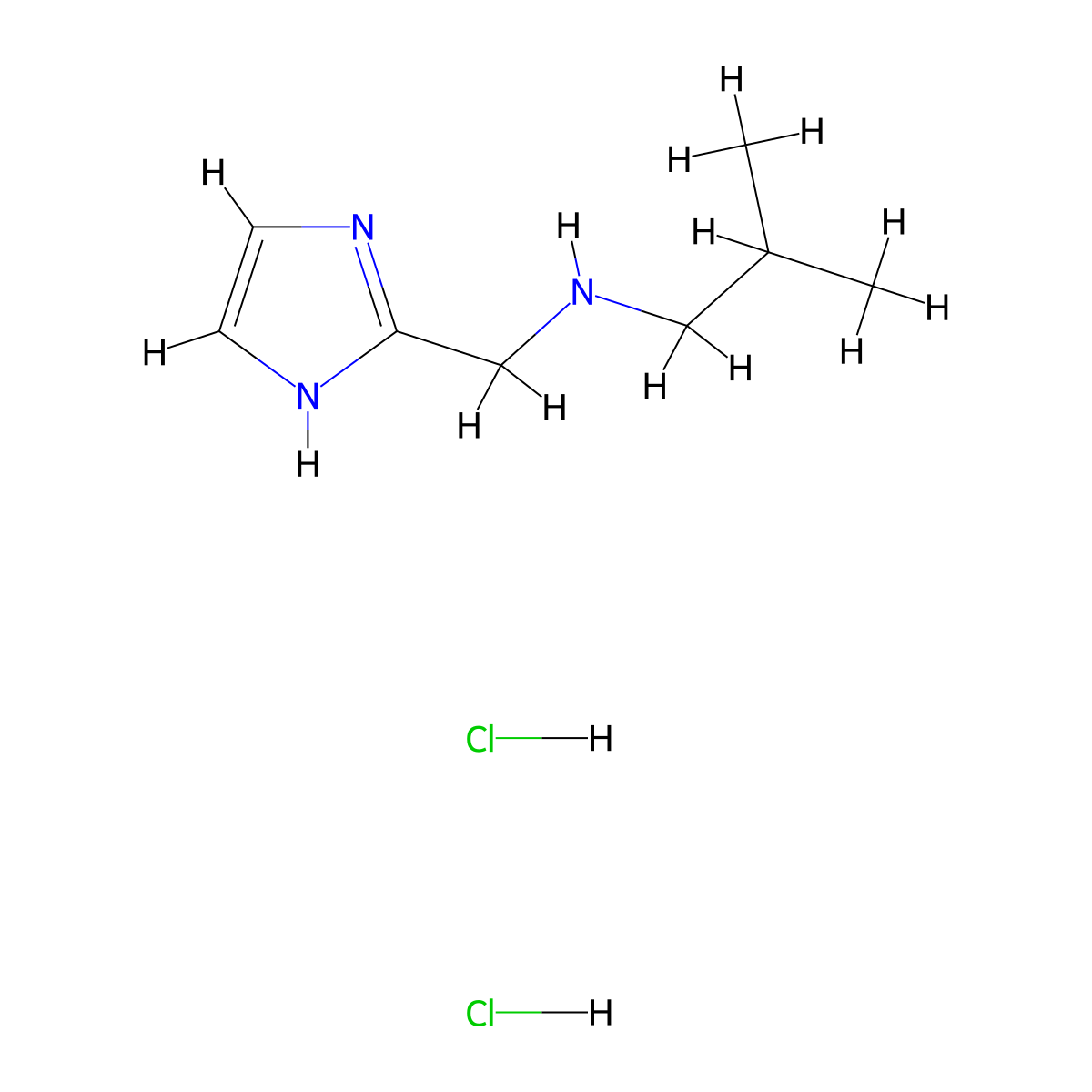 N-((1H-Imidazol-2-yl)methyl)-2-methylpropan-1-amine dihydrochloride molecular structure, CAS 1332529-37-9