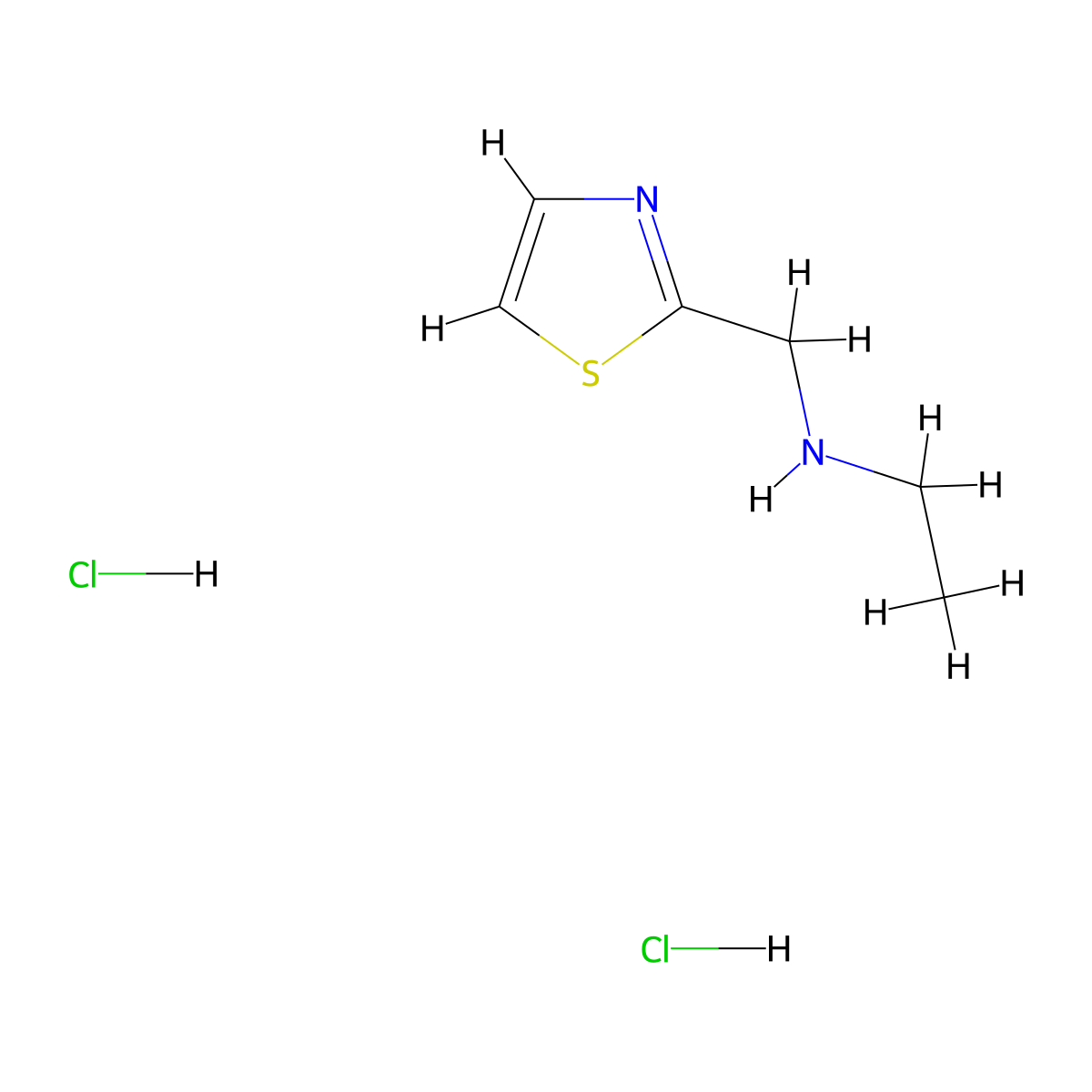 N-(1,3-thiazol-2-ylmethyl)ethanamine dihydrochloride molecular structure, CAS 1332529-45-9