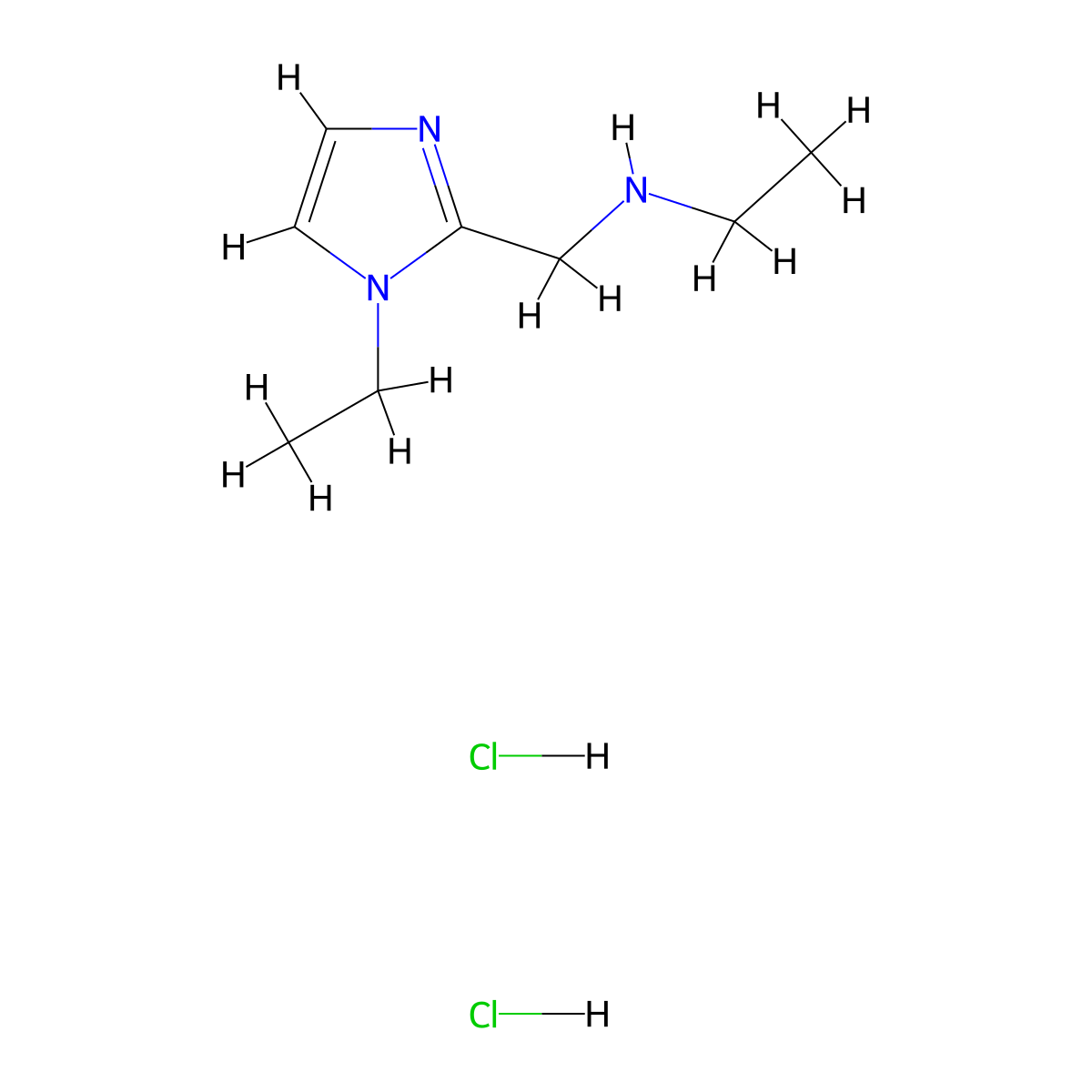N-[(1-ethyl-1H-imidazol-2-yl)methyl]ethanamine dihydrochloride molecular structure, CAS 1332529-48-2
