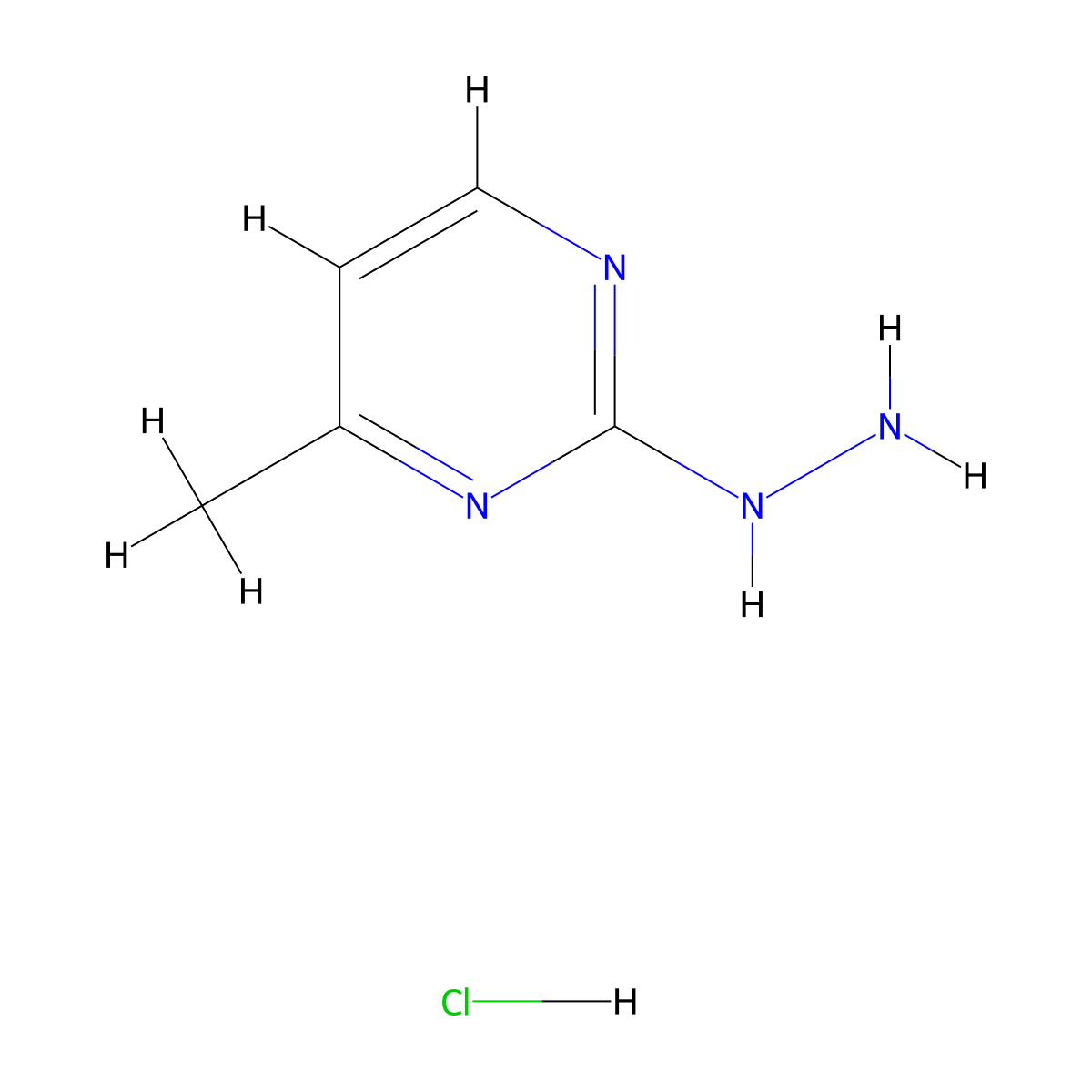 2-Hydrazino-4-methylpyrimidine hydrochloride molecular structure, CAS 1332529-53-9