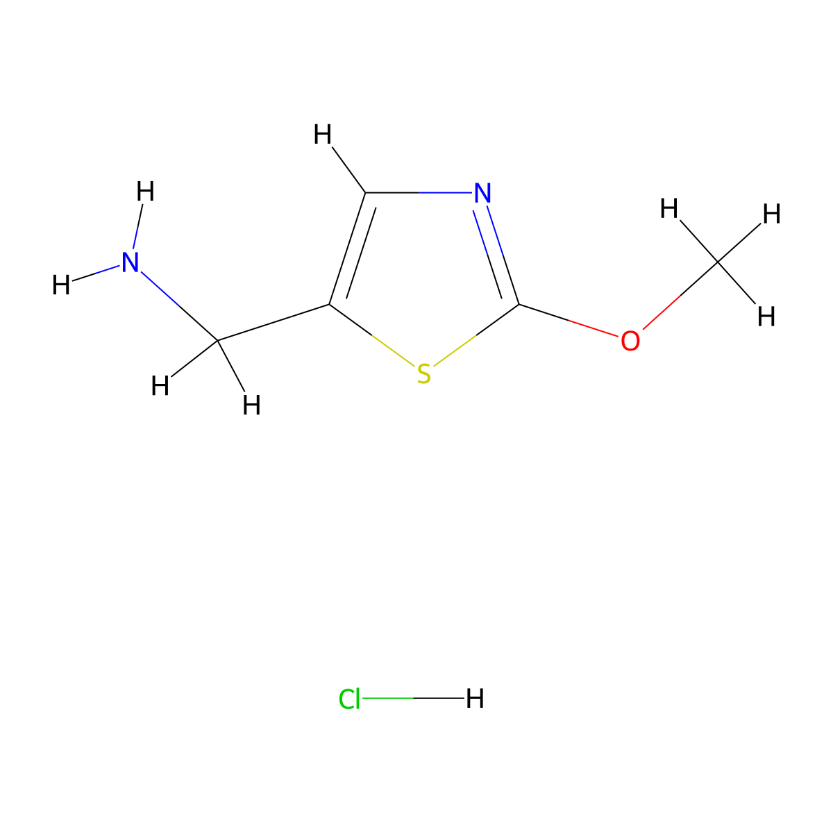 [(2-Methoxy-1,3-thiazol-5-yl)methyl]amine hydrochloride molecular structure, CAS 1332529-56-2