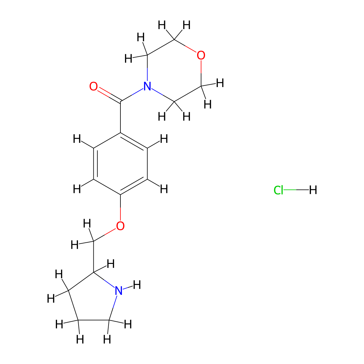 4-[4-(Pyrrolidin-2-ylmethoxy)benzoyl]morpholinehydrochloride molecular structure, CAS 1332529-62-0